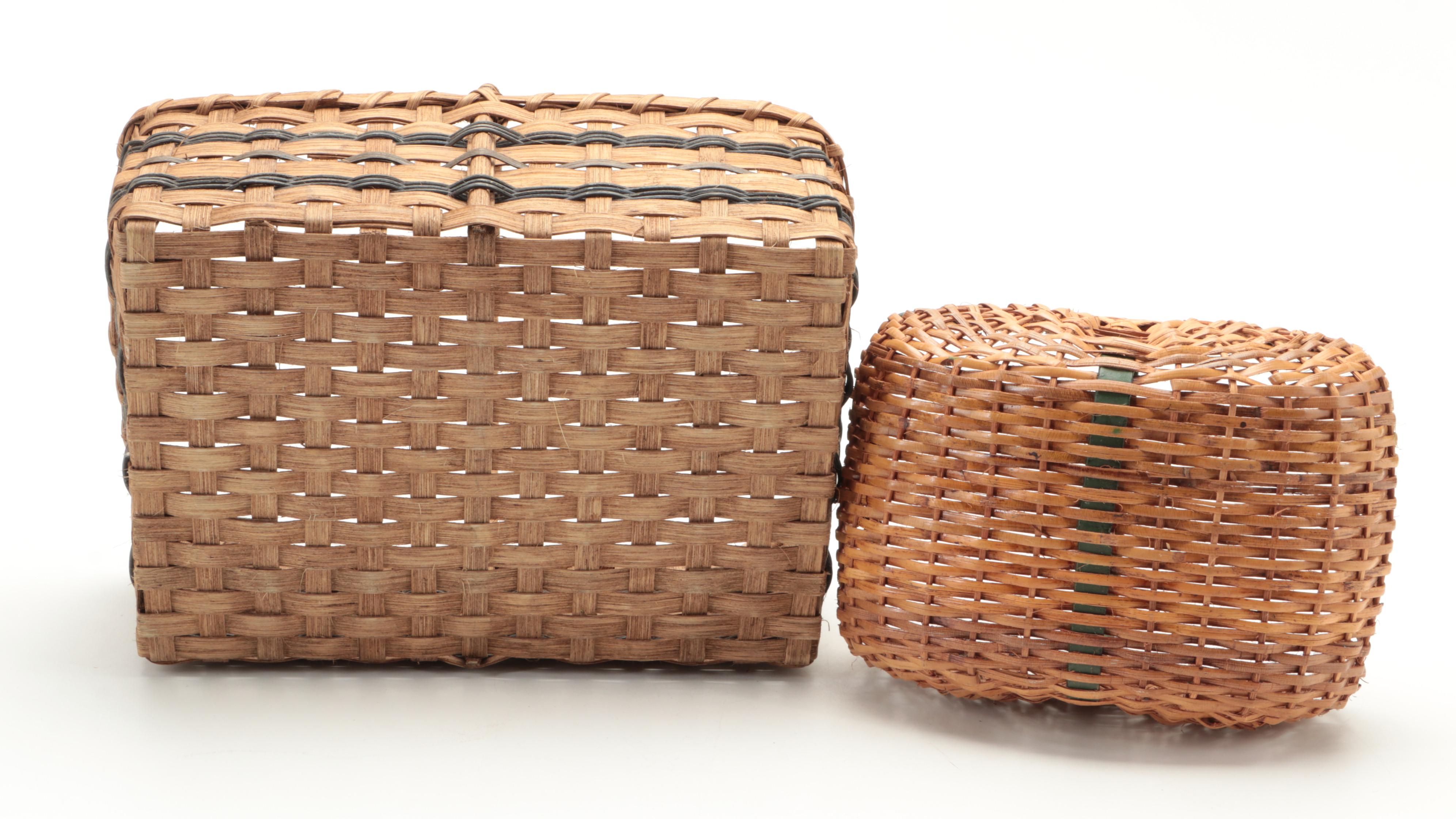 Handmade Woven Baskets, Late 20th Century