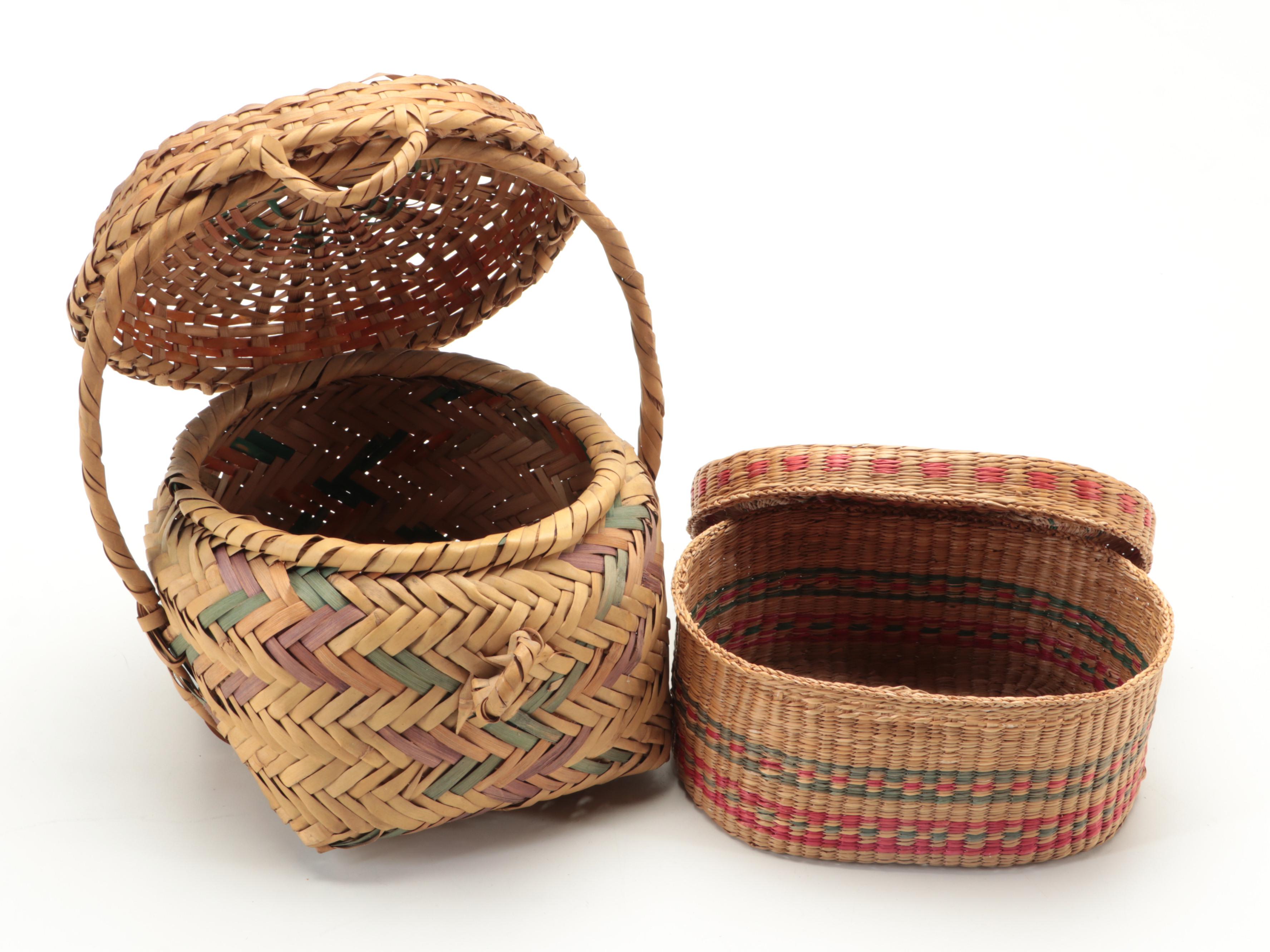 Handmade Woven Baskets, Late 20th Century