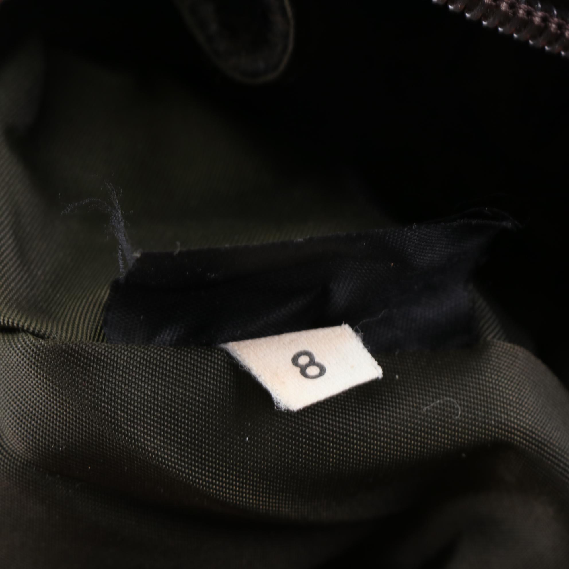 Prada Wool Zip Toiletry/Makeup Case with Leather Trim