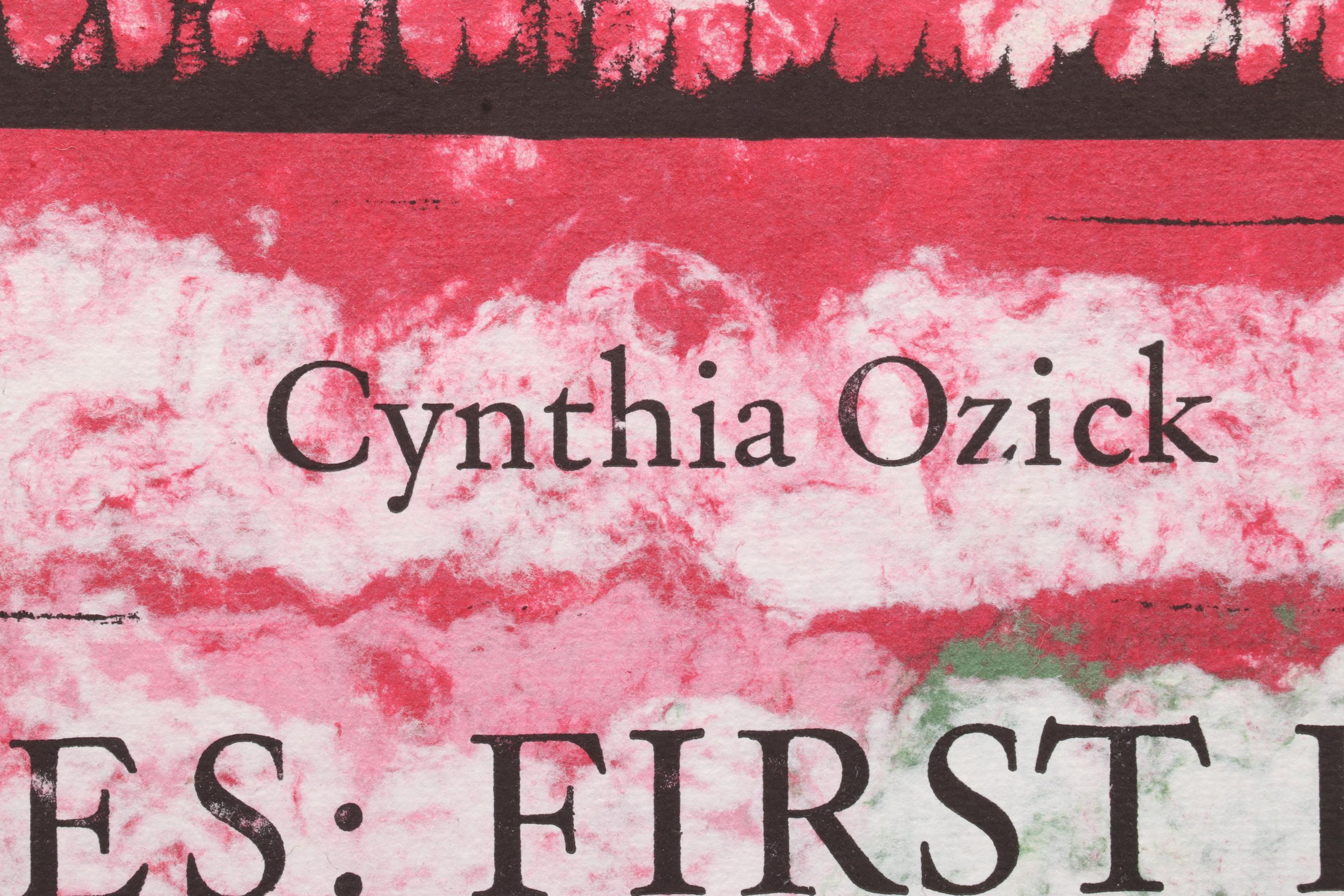 Sidney Chafetz Linocut and Letterpress "Title Page (Epodes: First Poems)," 1992