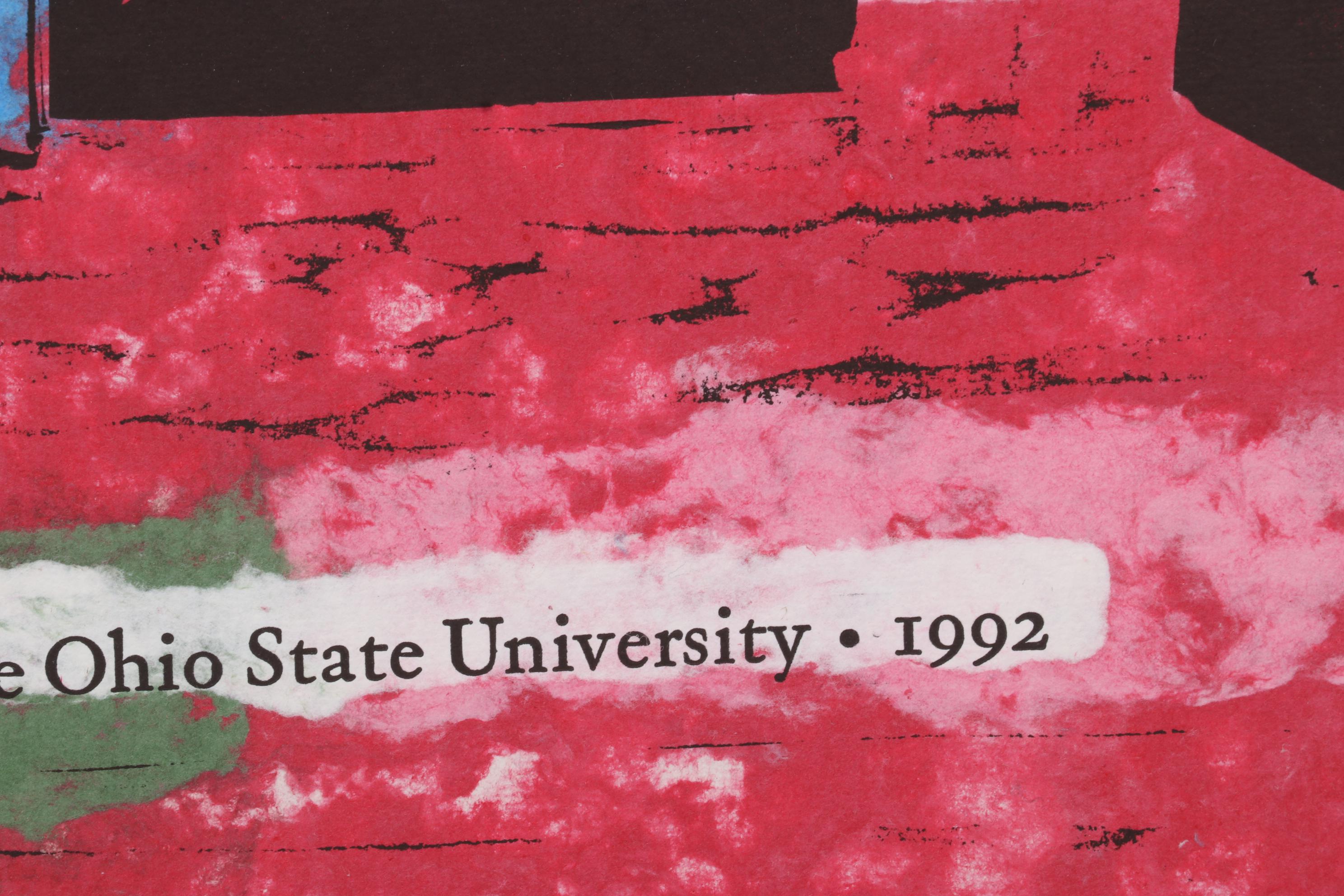 Sidney Chafetz Linocut and Letterpress "Title Page (Epodes: First Poems)," 1992