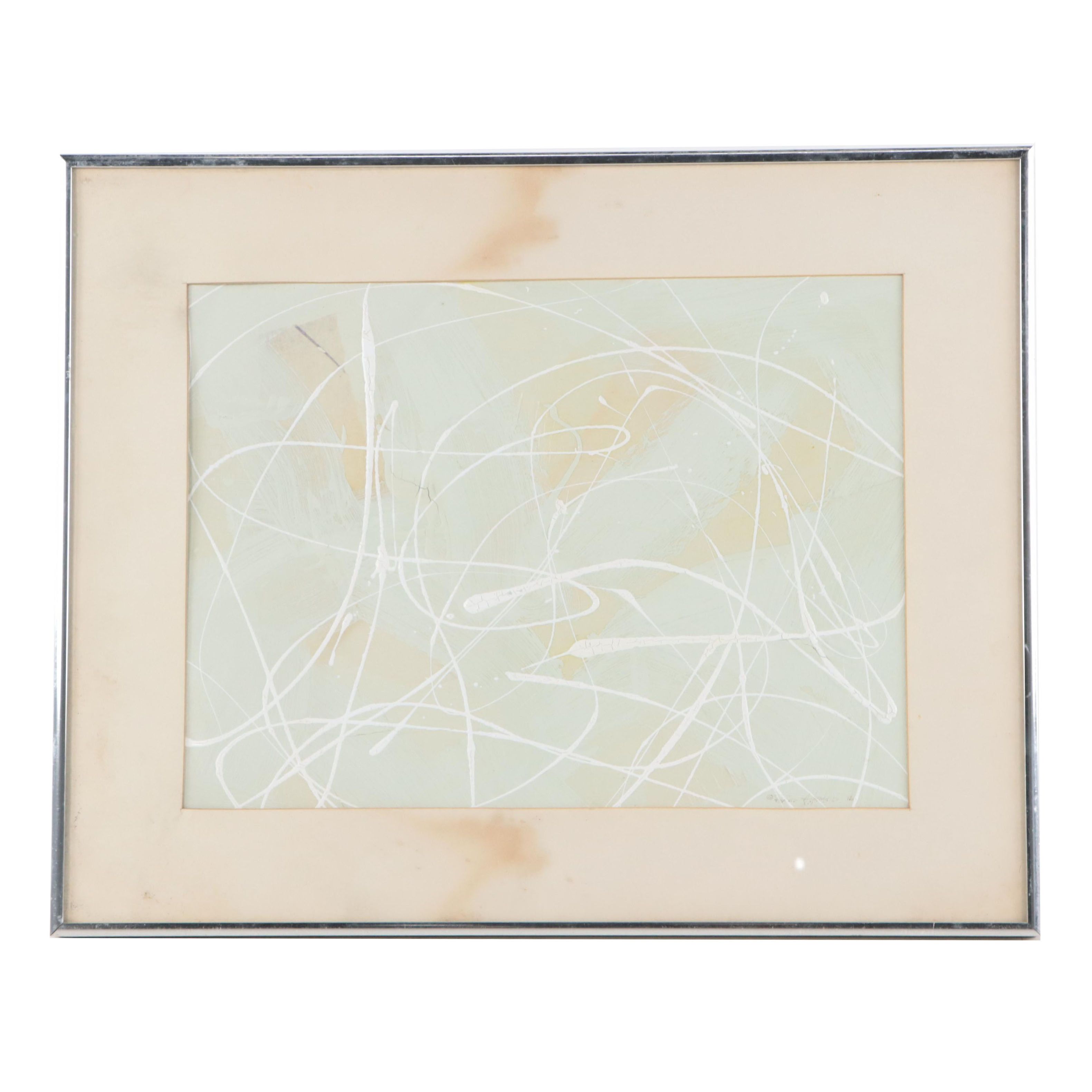 Pervis Hawkins Abstract Acrylic Painting