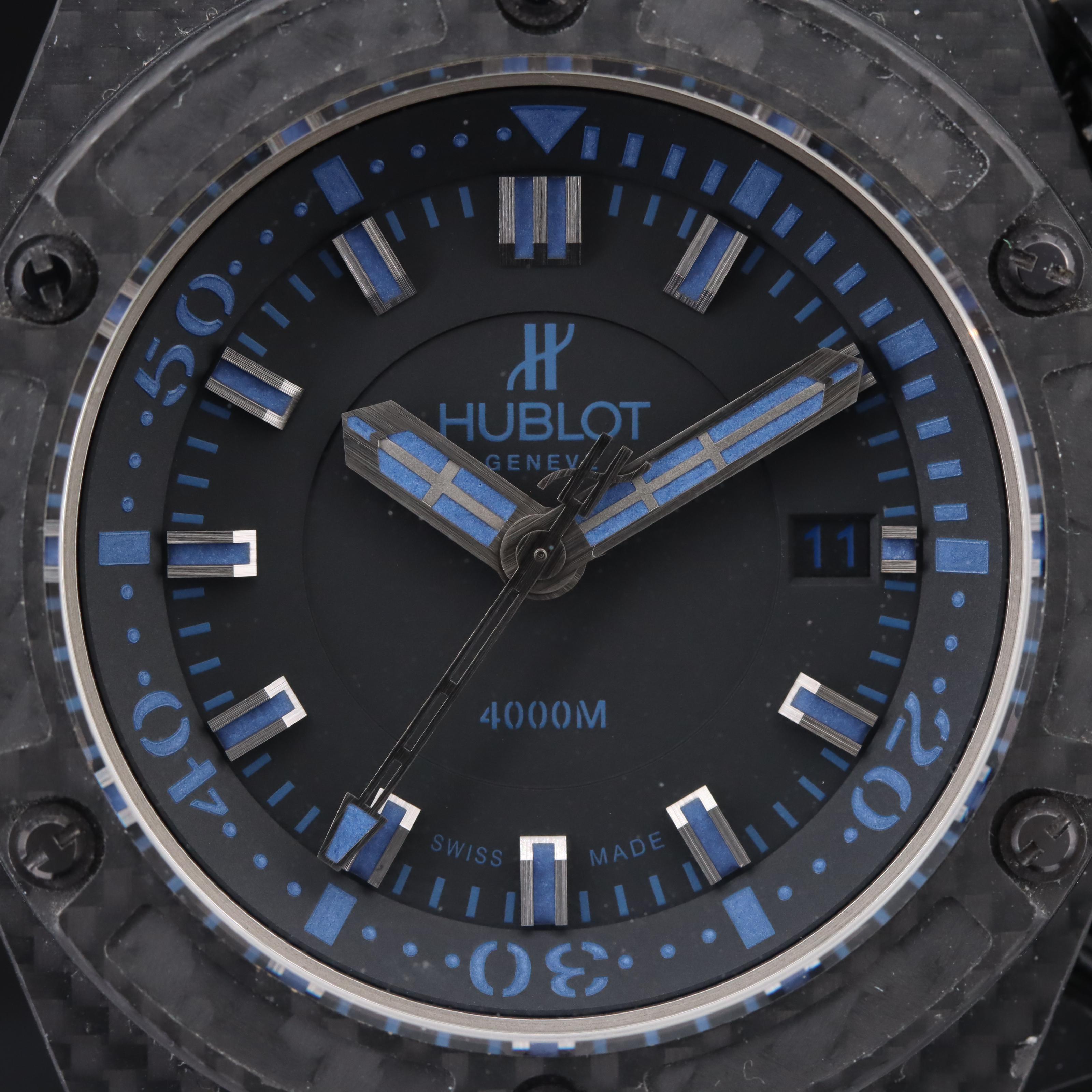 Hublot Big Bang King Power Diver All Black Blue Watch