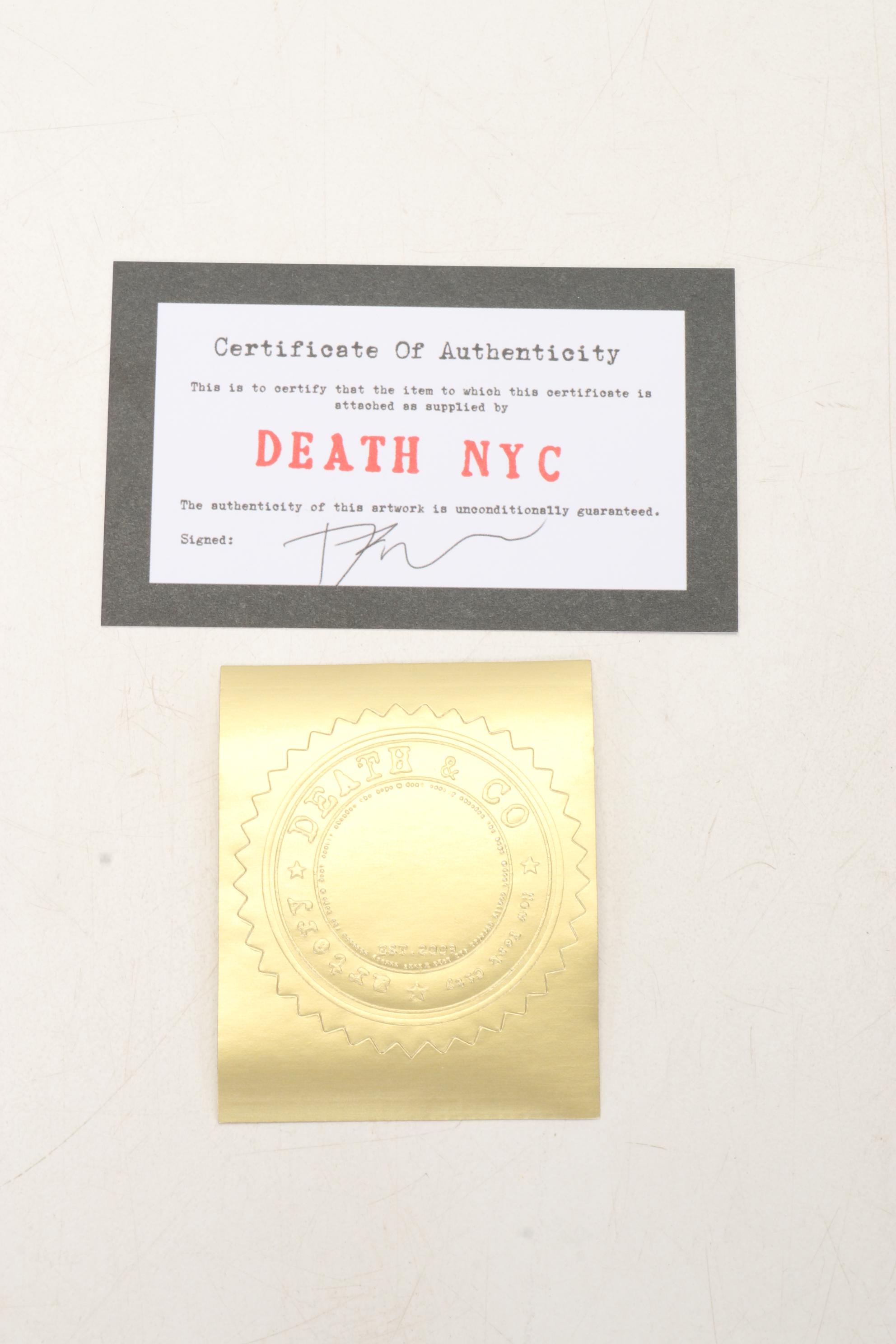 Death NYC Pop Art Defaced One Dollar Bill