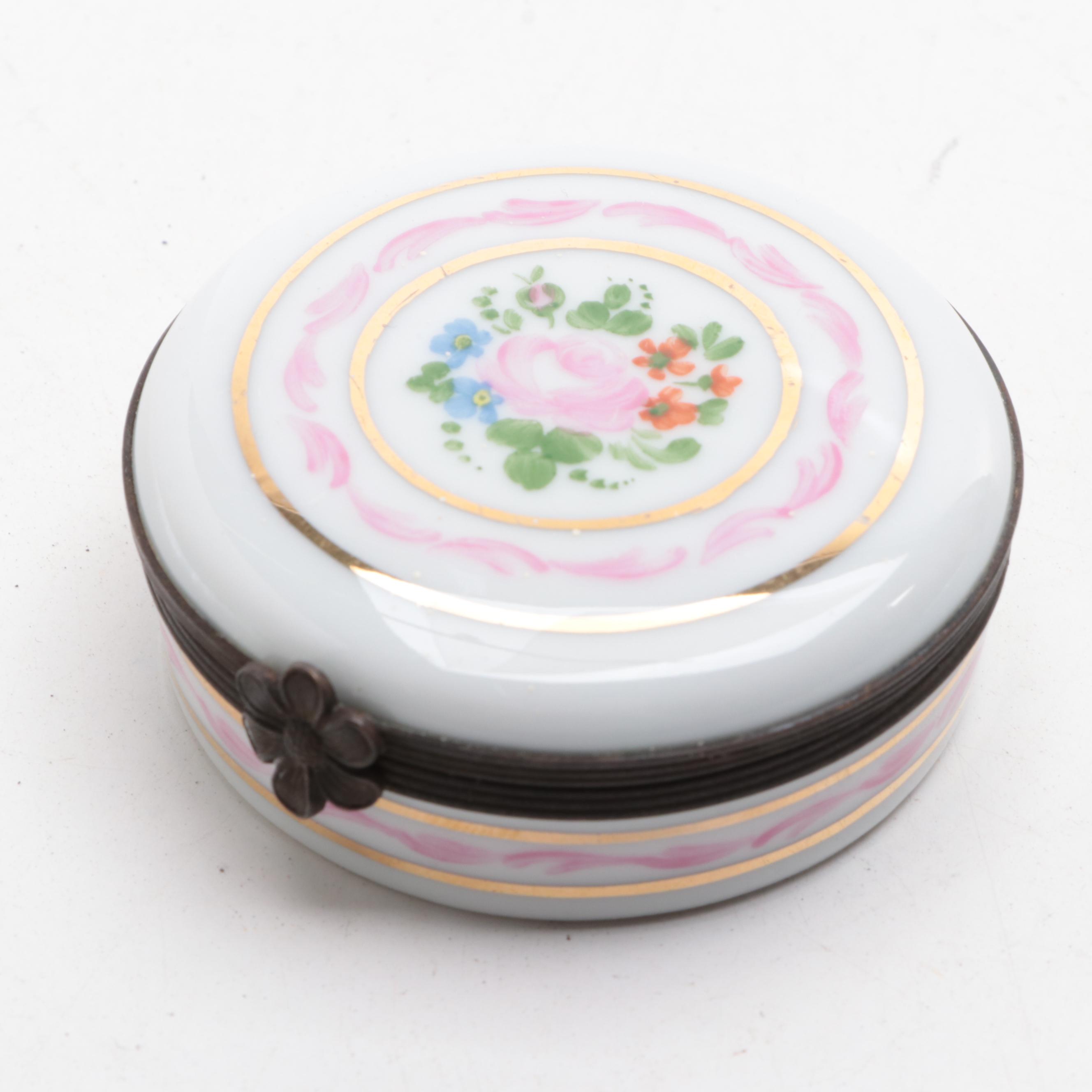 Le Tallec and Other Limoges Porcelain Boxes with Swarovski Crystal Golf Clubs