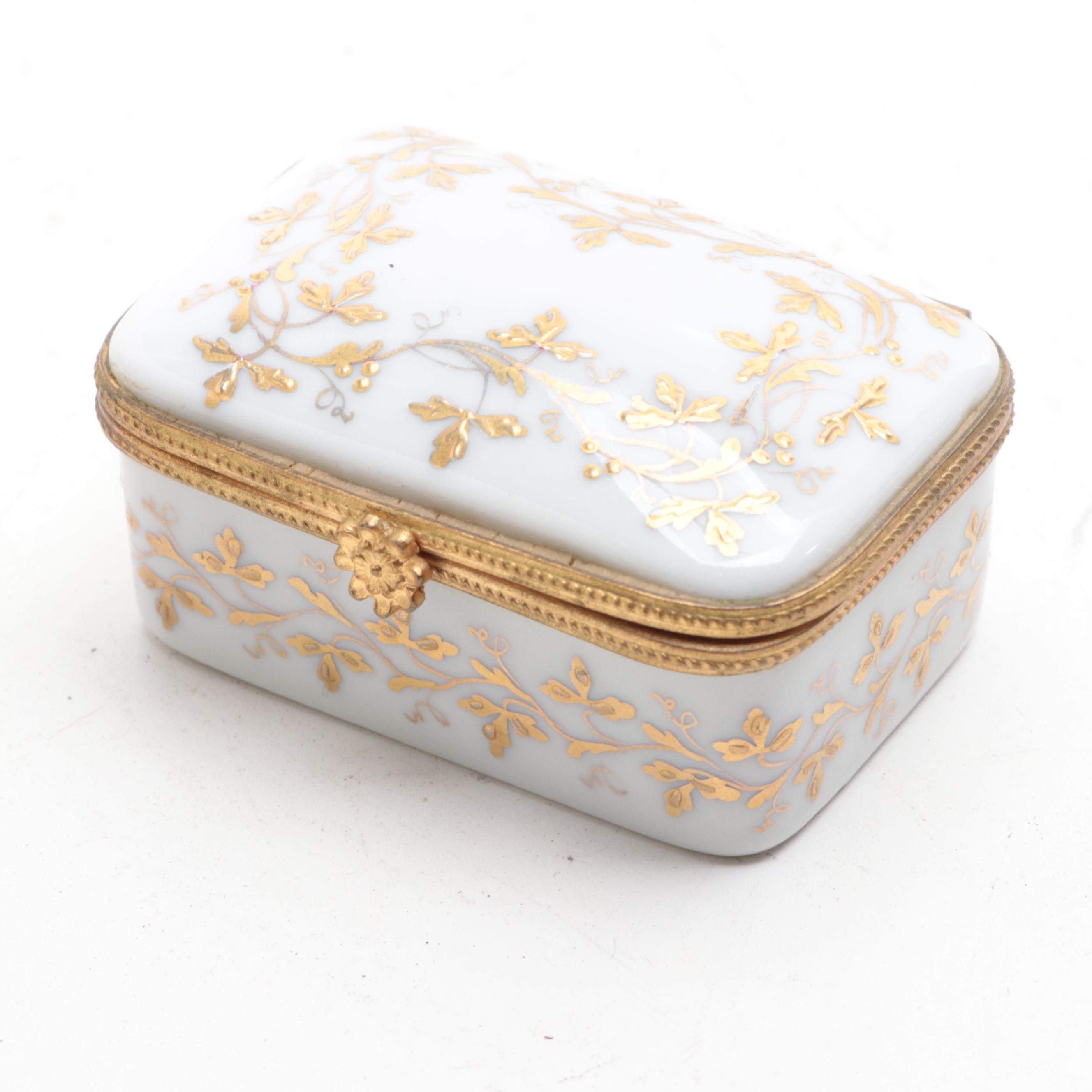 Le Tallec and Other Limoges Porcelain Boxes with Swarovski Crystal Golf Clubs