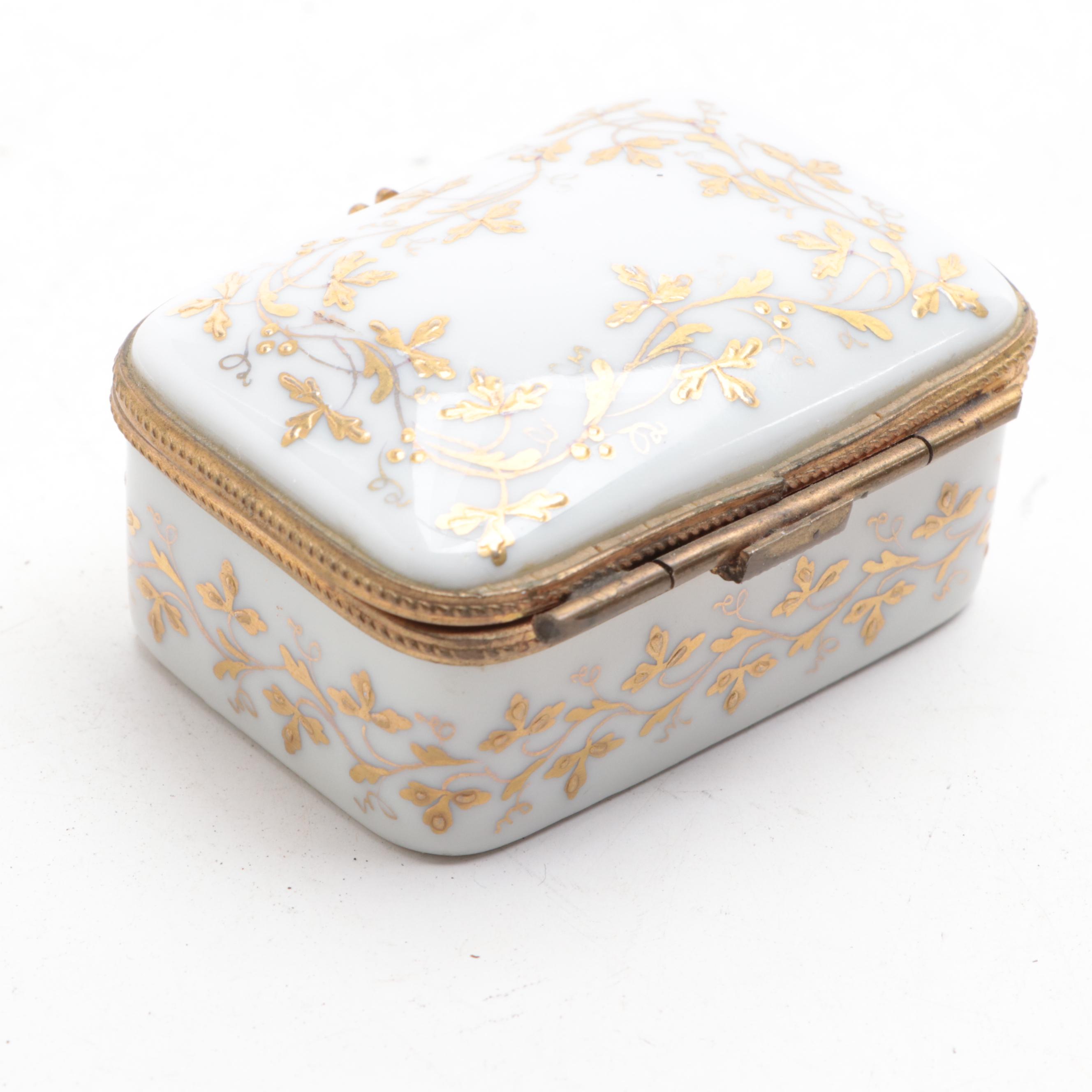 Le Tallec and Other Limoges Porcelain Boxes with Swarovski Crystal Golf Clubs