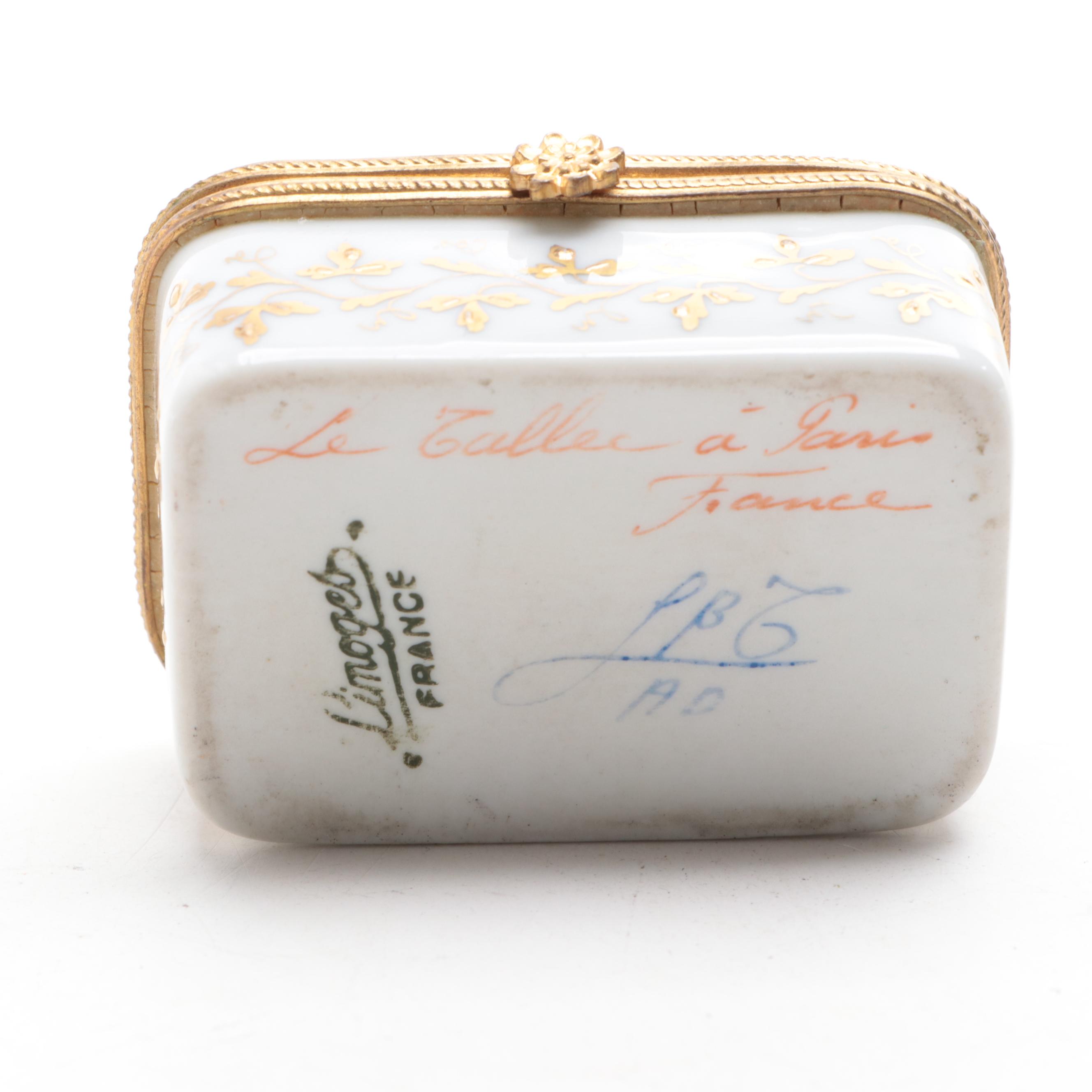 Le Tallec and Other Limoges Porcelain Boxes with Swarovski Crystal Golf Clubs