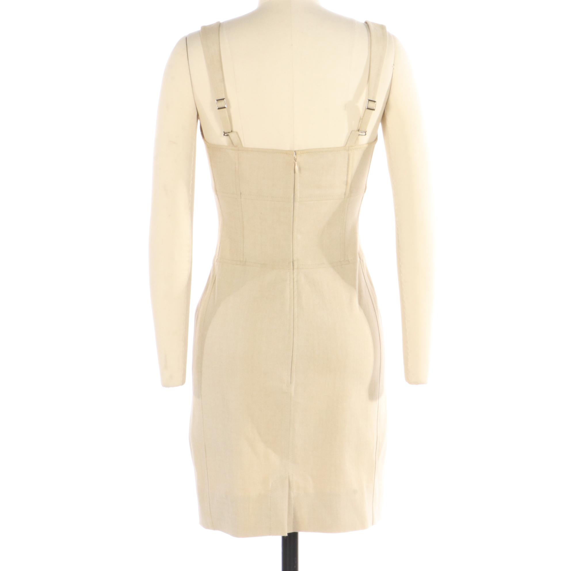 Susan Lucci Collection Bustier Dress and Shimmer Trench Coat