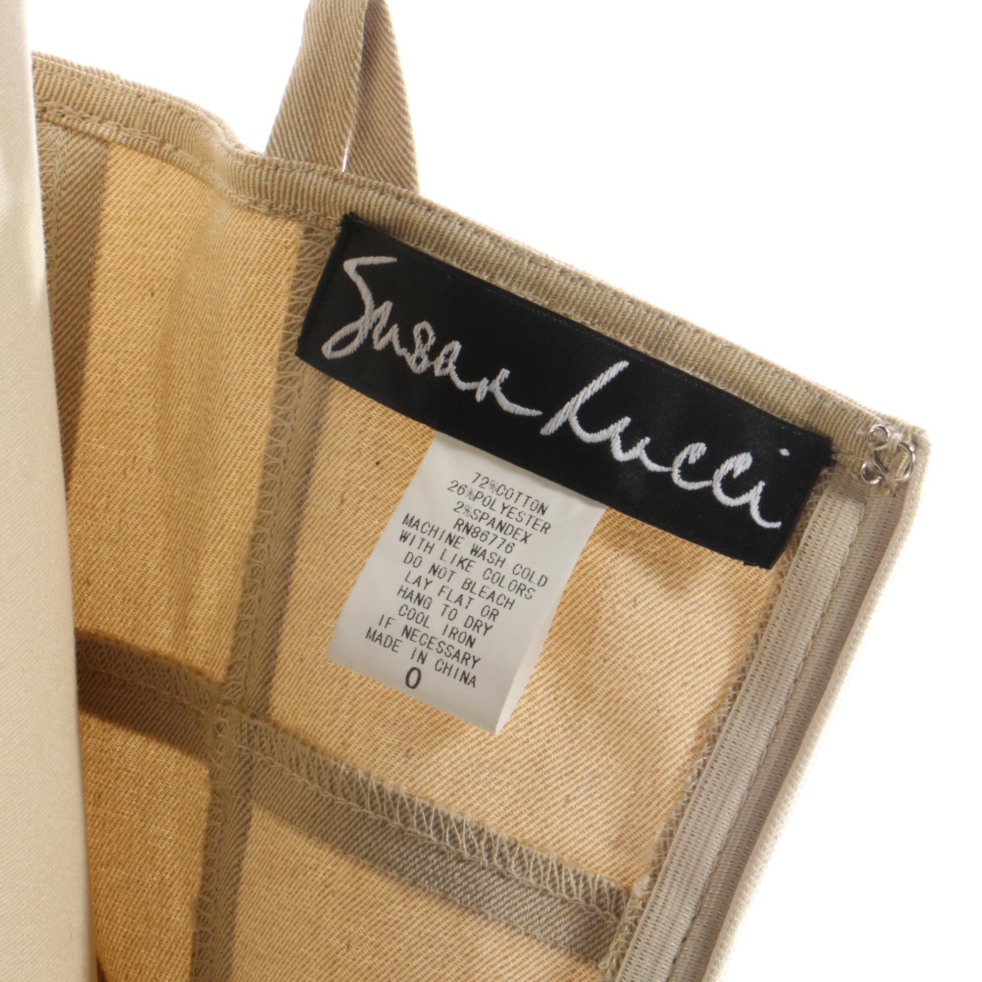 Susan Lucci Collection Bustier Dress and Shimmer Trench Coat