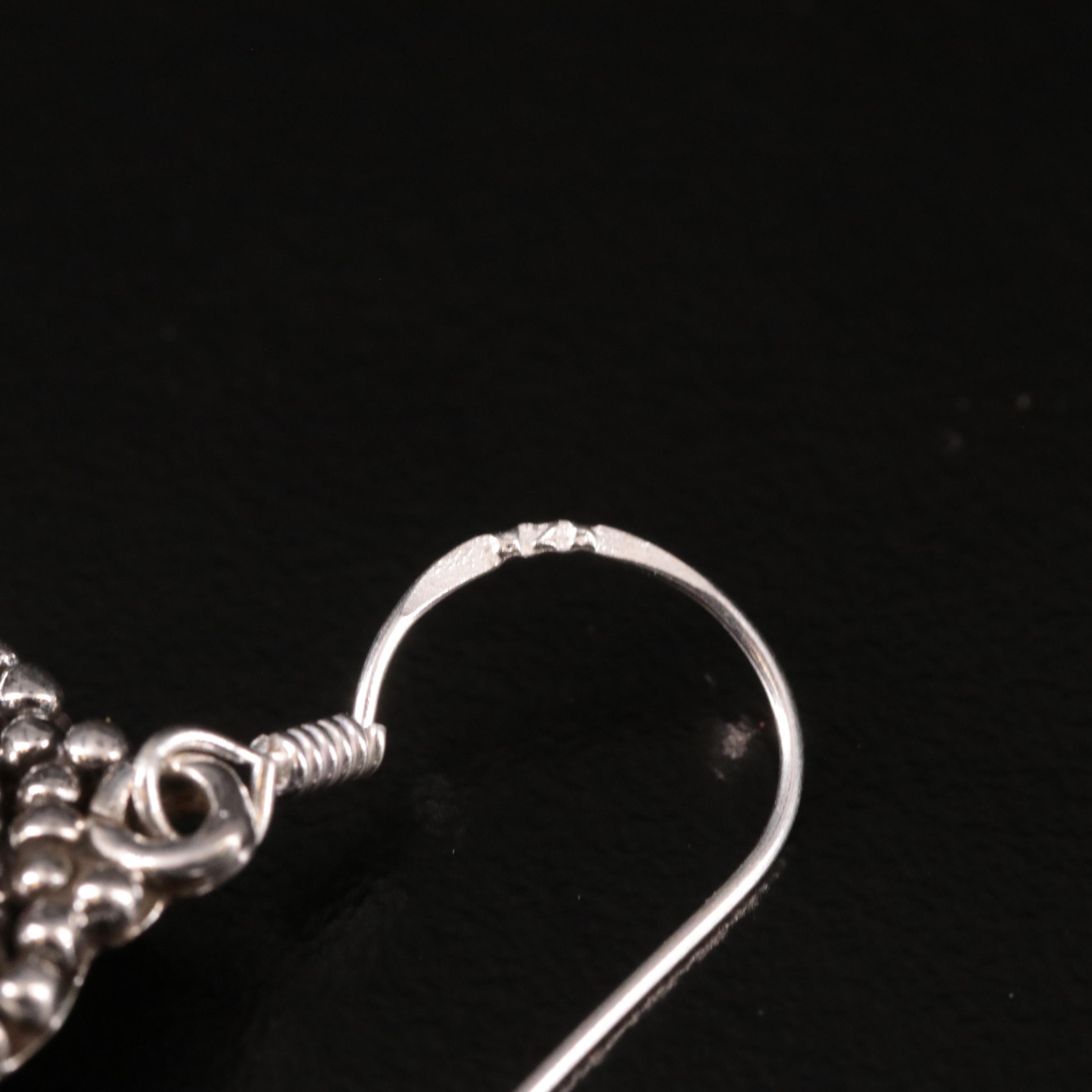 Sterling Amethyst Dangle Earrings