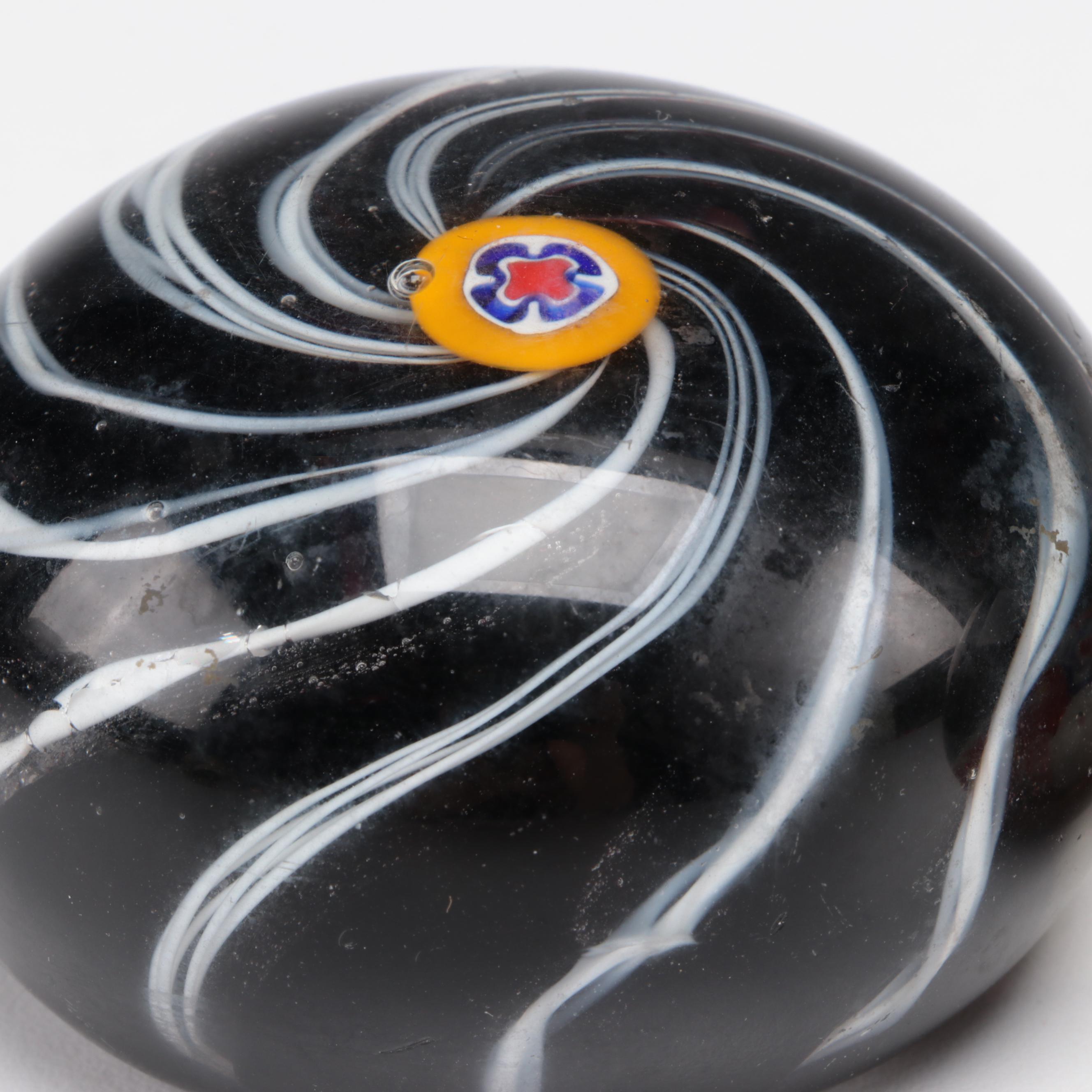 Millefiori, Confetti, Controlled Bubble and Swirl Glass Paperweights