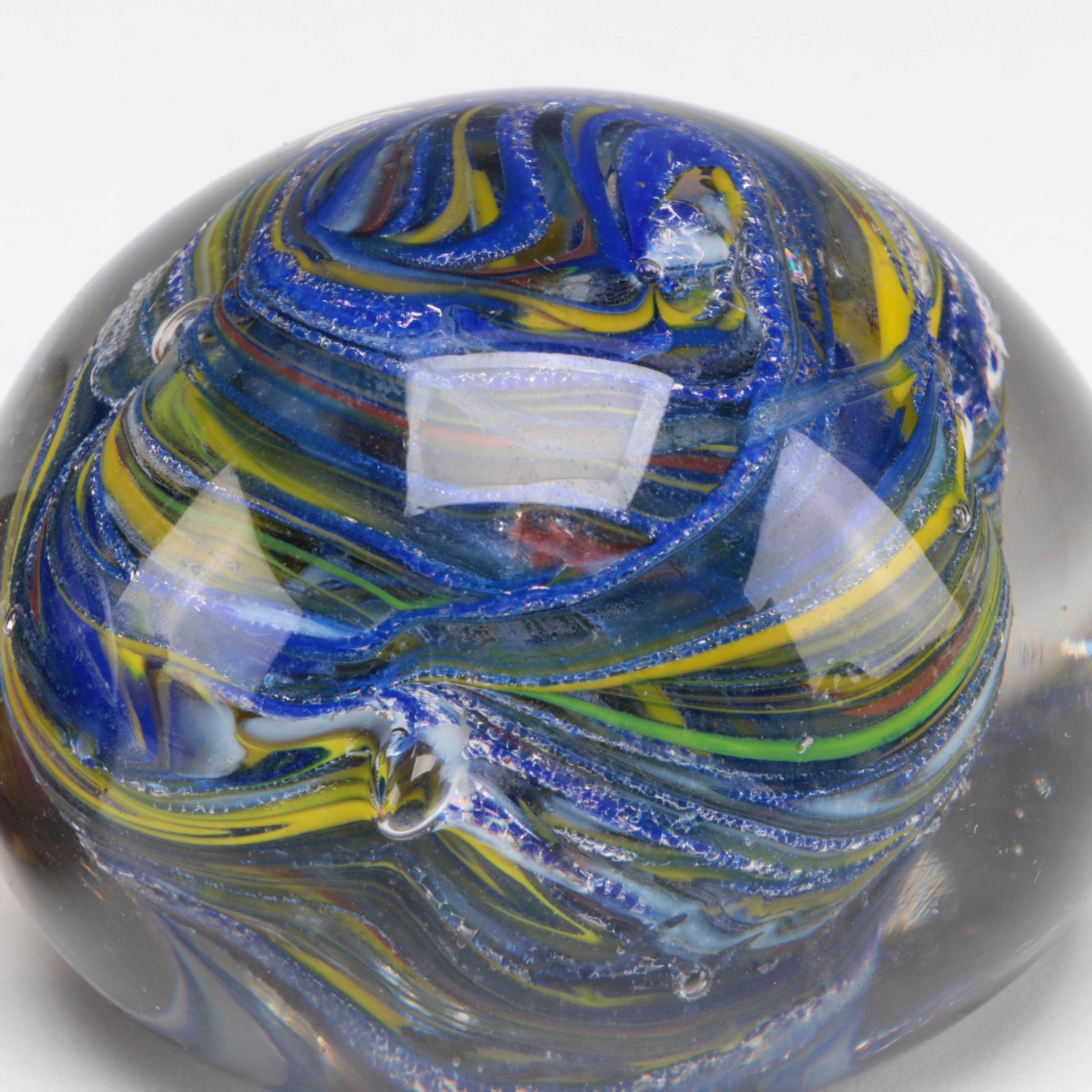 Millefiori, Confetti, Controlled Bubble and Swirl Glass Paperweights