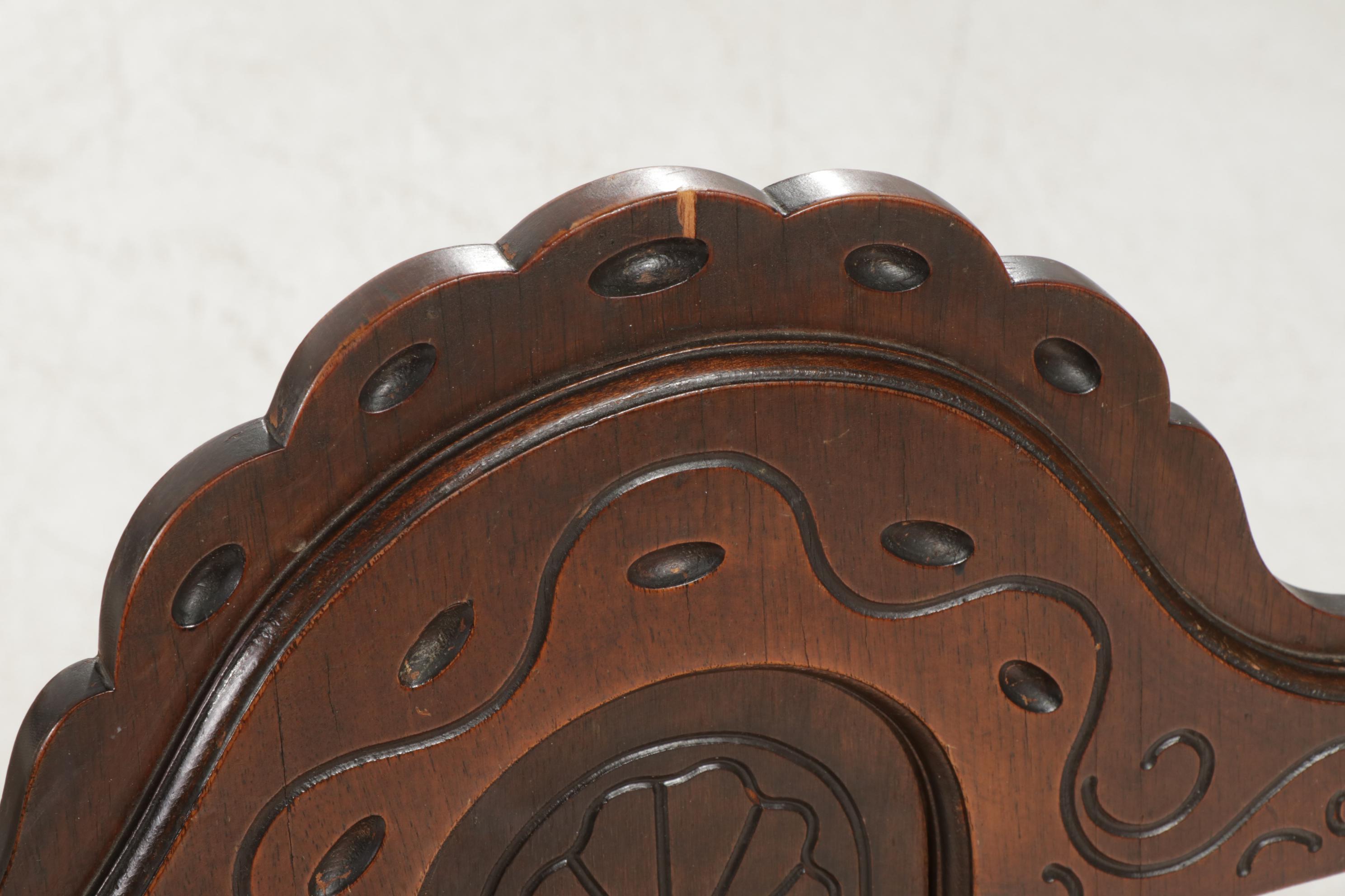 Jacobean Revival Walnut Dining Table, Chairs and Sideboard, circa 1930