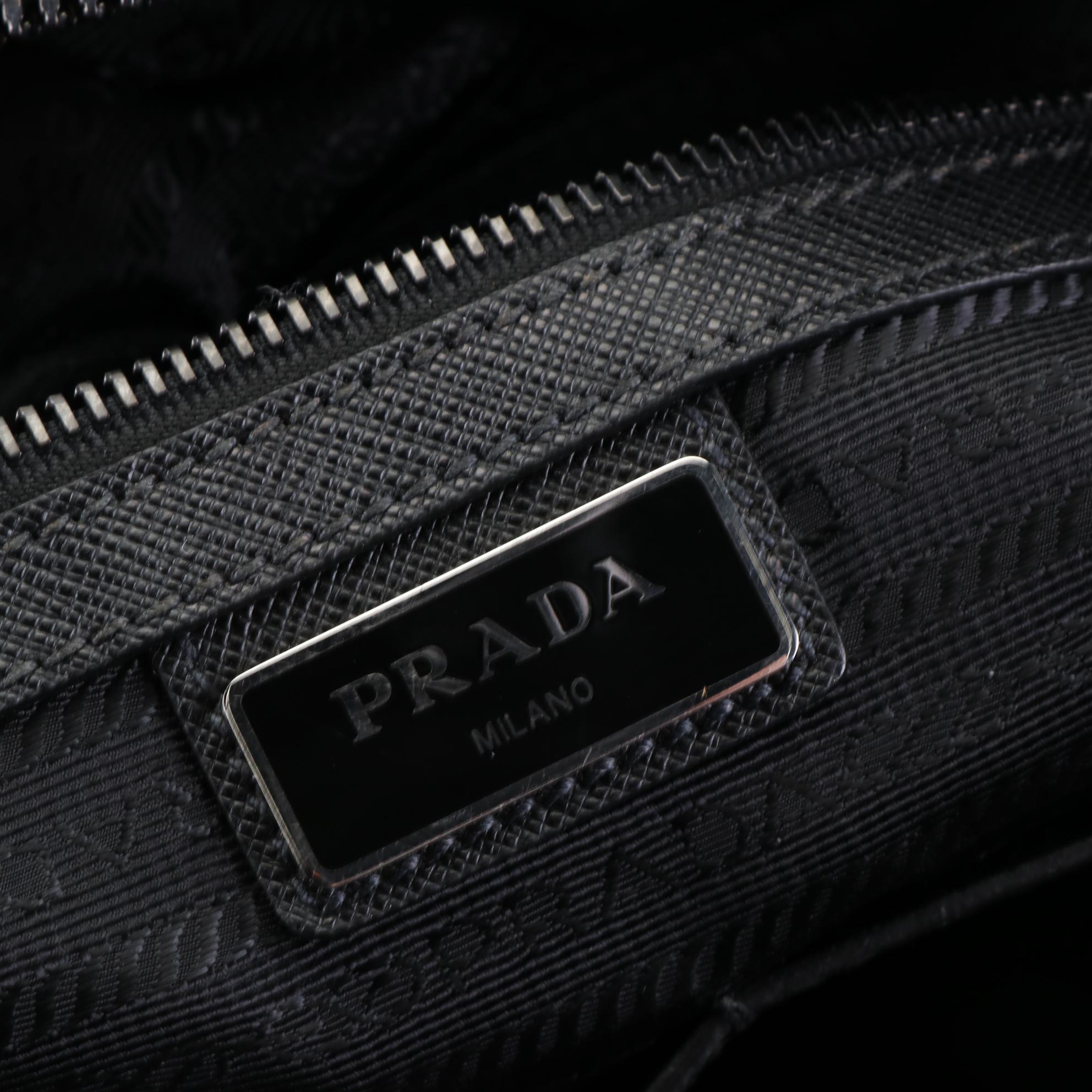 Prada Nylon Tessuto and Saffiano Leather Two-Way Bag