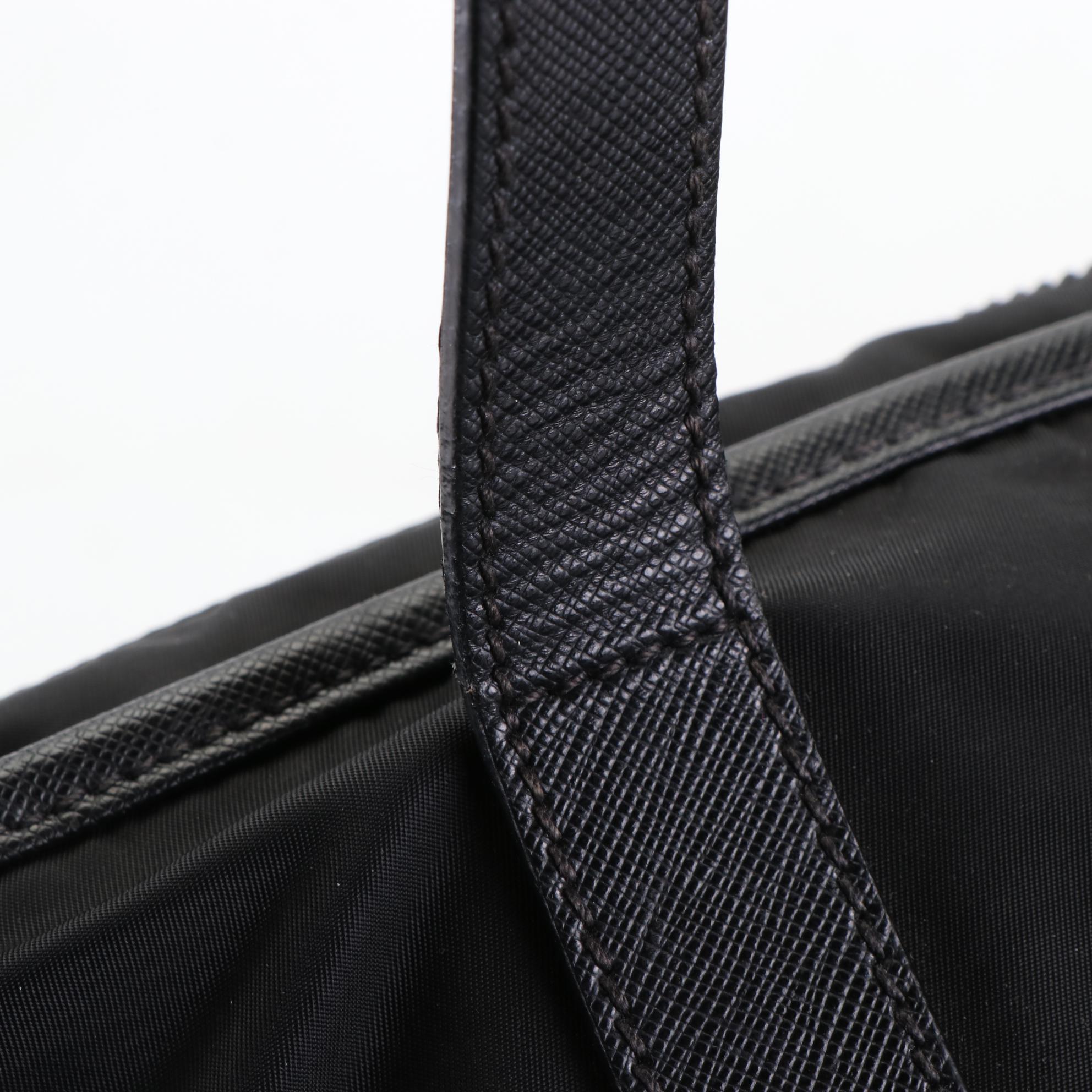 Prada Nylon Tessuto and Saffiano Leather Two-Way Bag