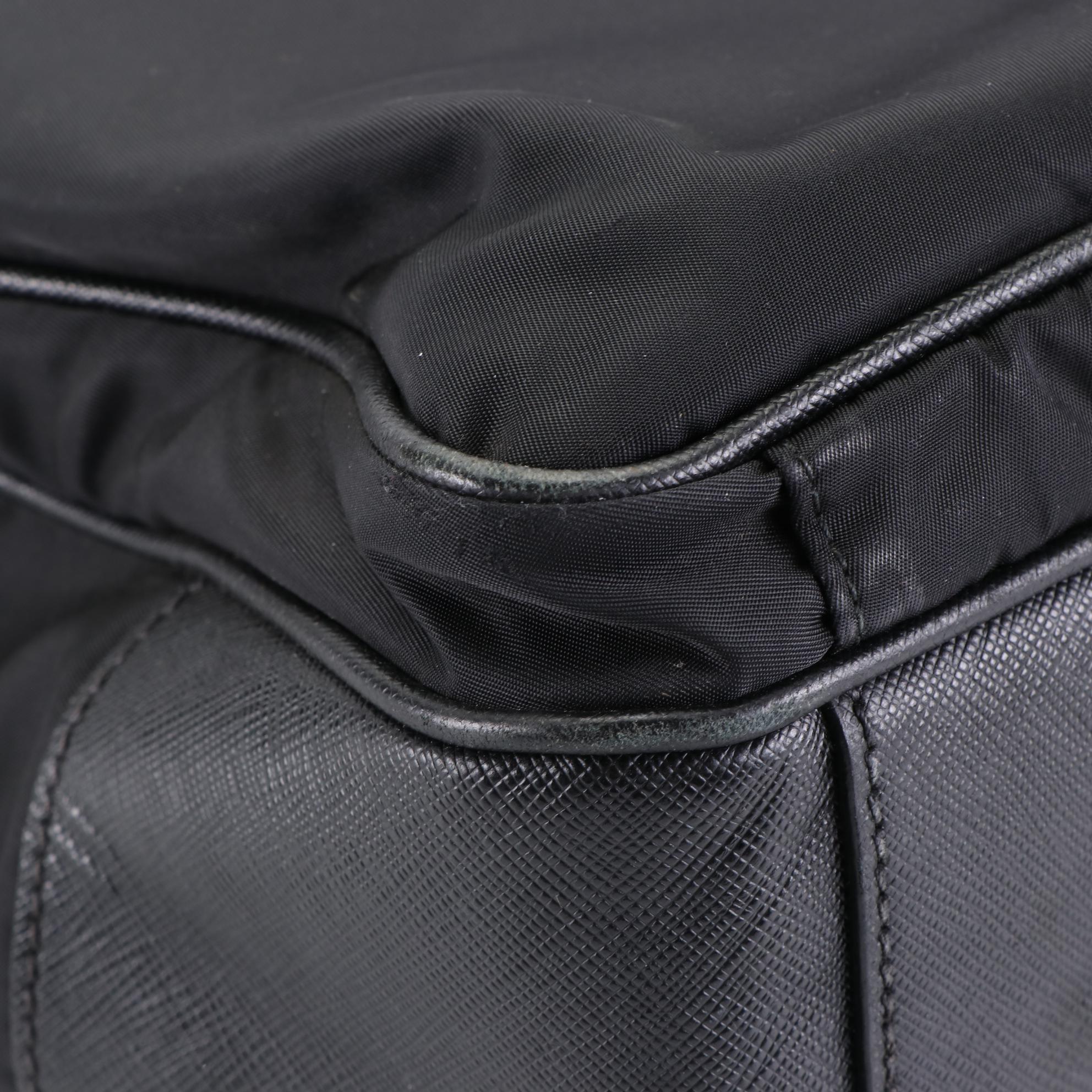Prada Nylon Tessuto and Saffiano Leather Two-Way Bag
