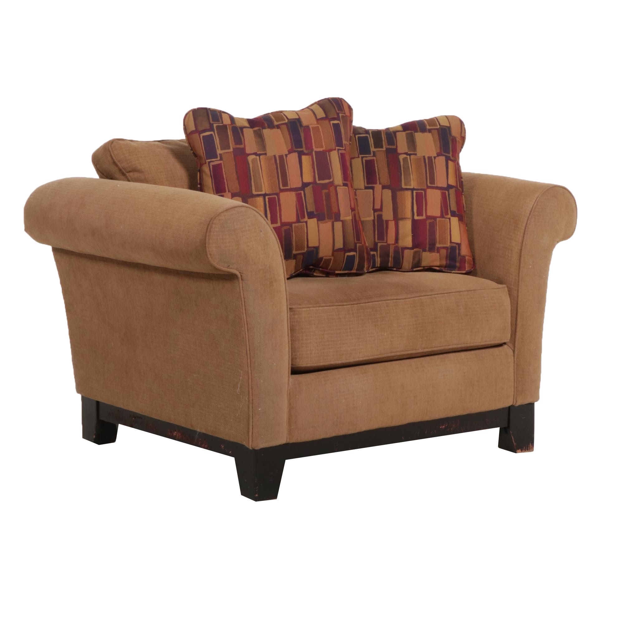 La-Z-Boy Upholstered Rolled Arm Chair-and-a-Half