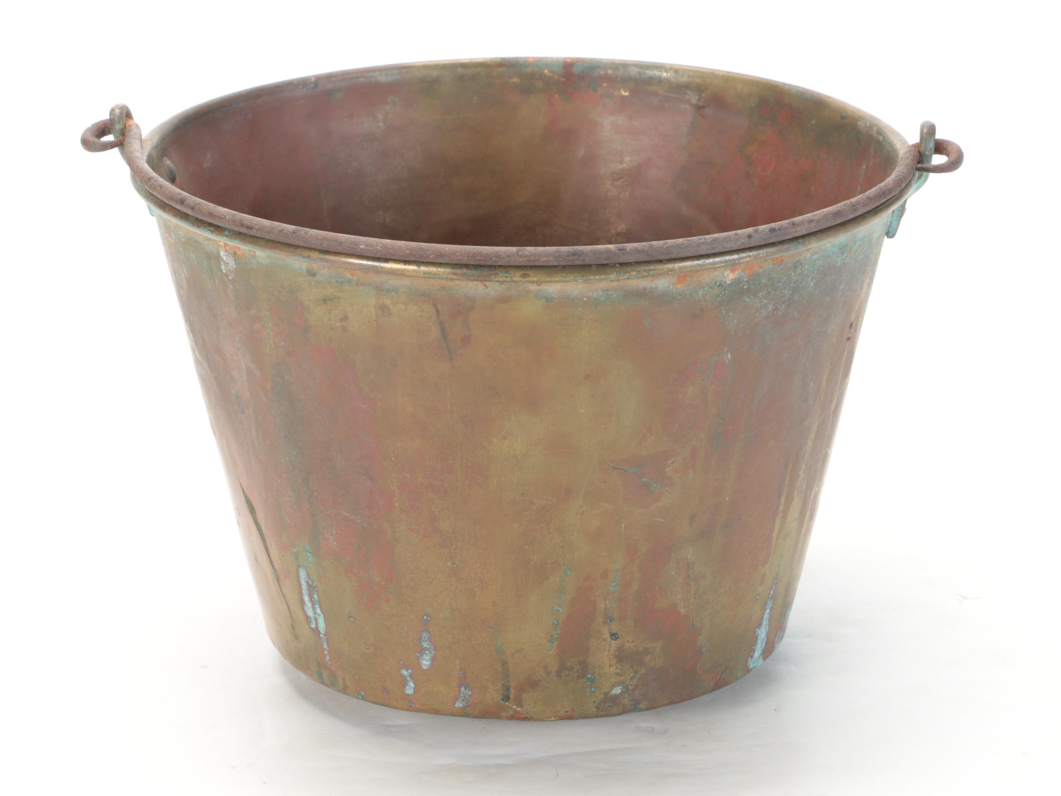 The American Brass Kettle Mfg. Jelly Kettle With Ladle, 20th Century