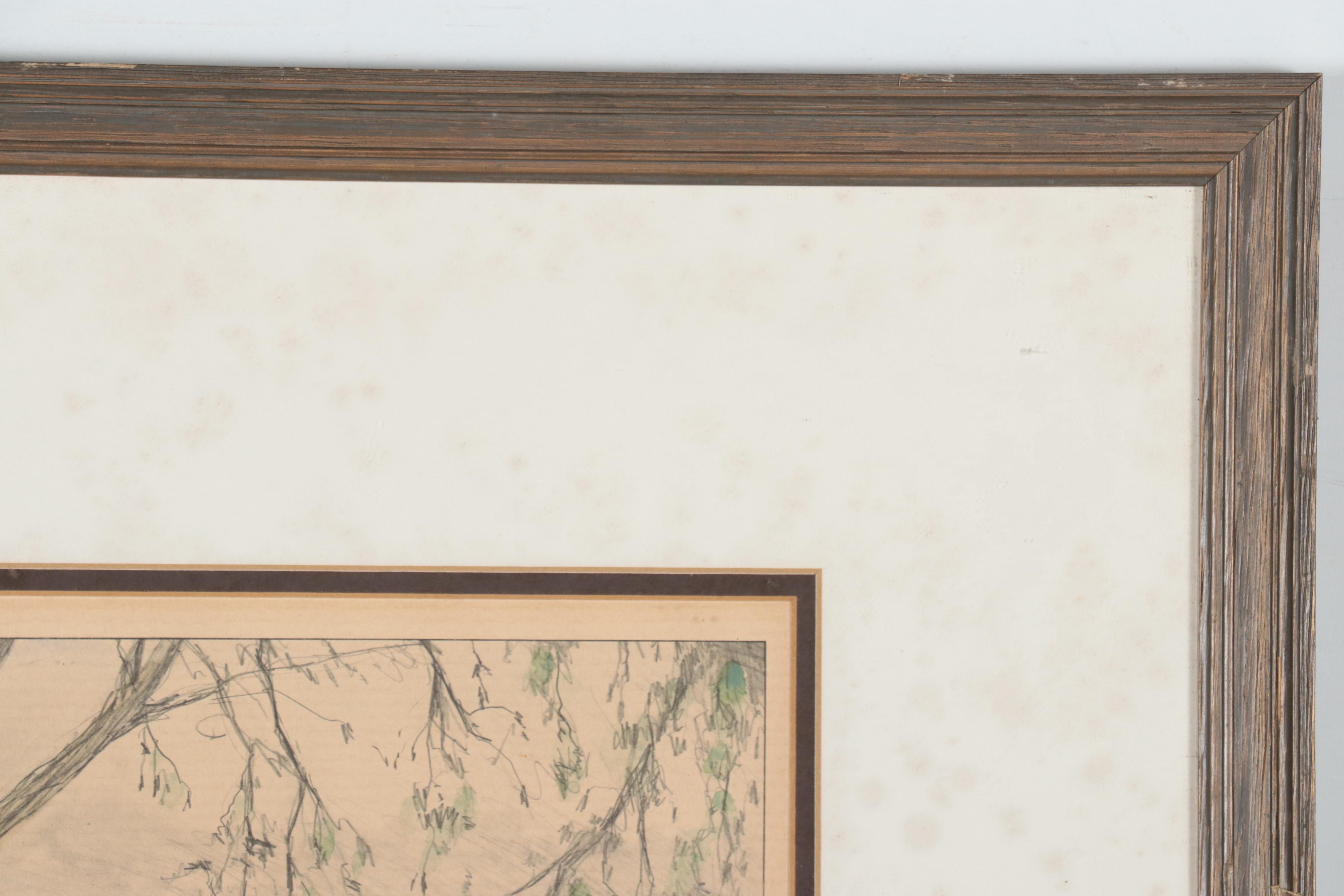 Gregory Hill Hand-Colored Rotogravure "Bartlett's Wagon," Late 20th Century