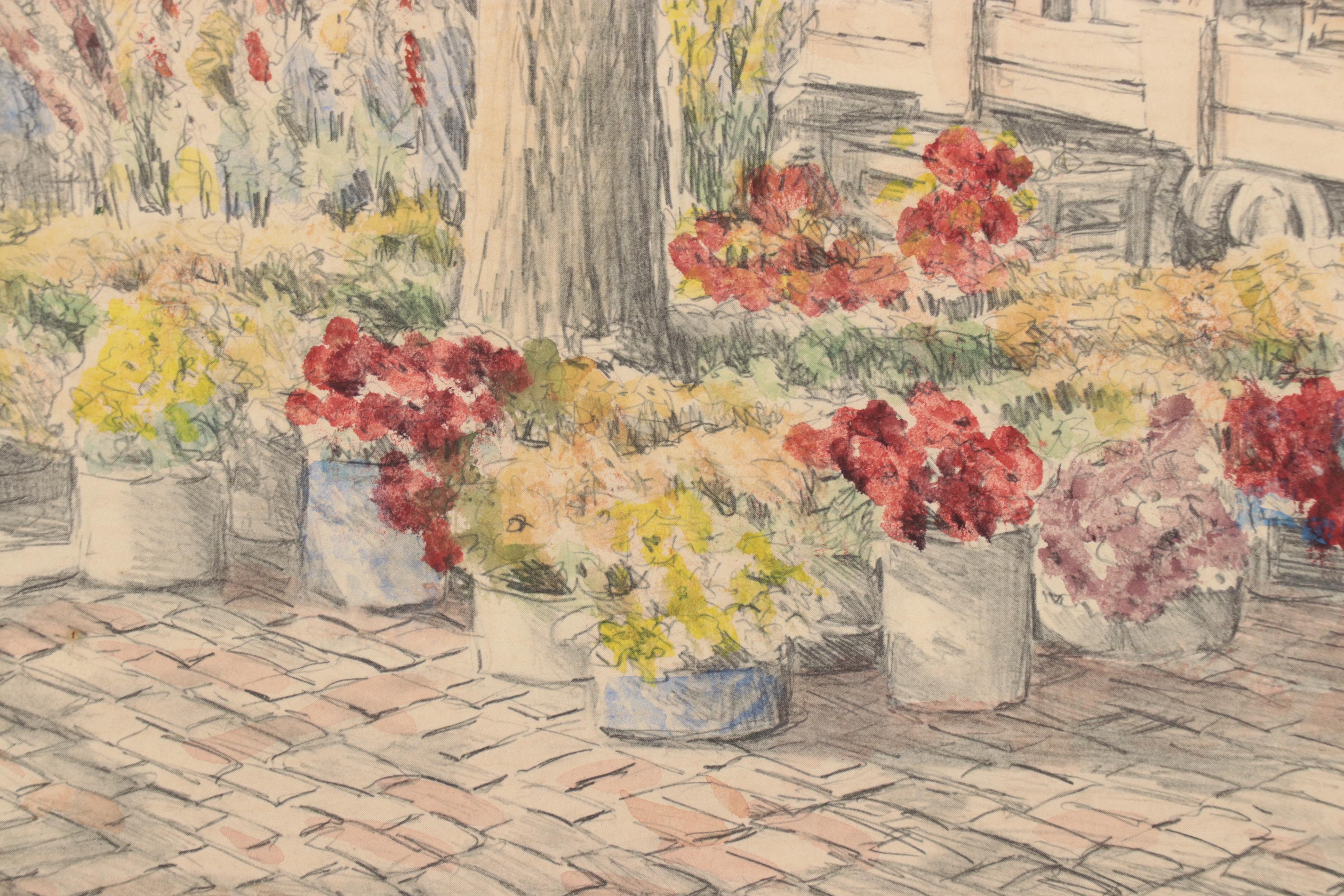 Gregory Hill Hand-Colored Rotogravure "Bartlett's Wagon," Late 20th Century