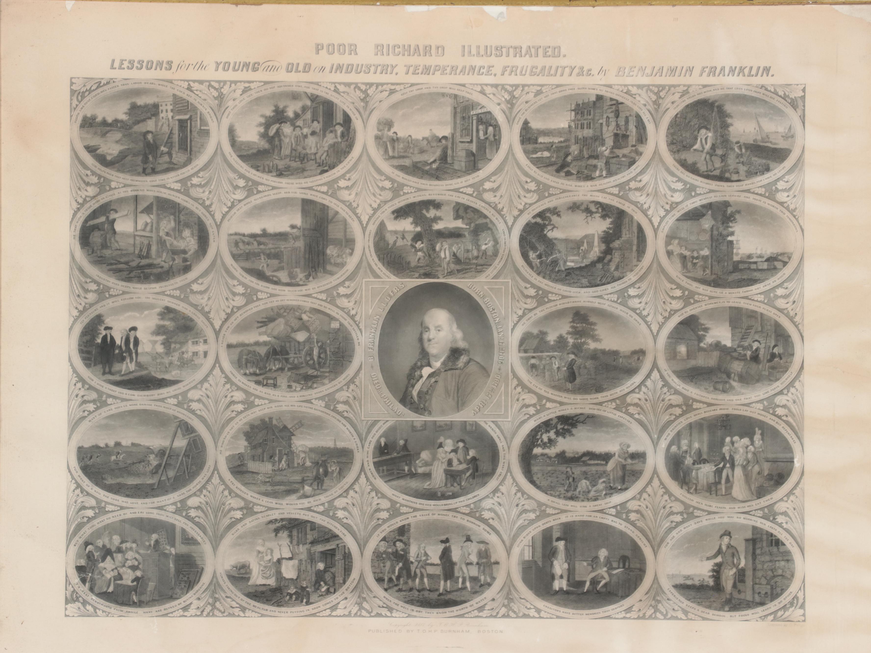 Engraving After Oliver Pelton of Poor Richard Illustrated