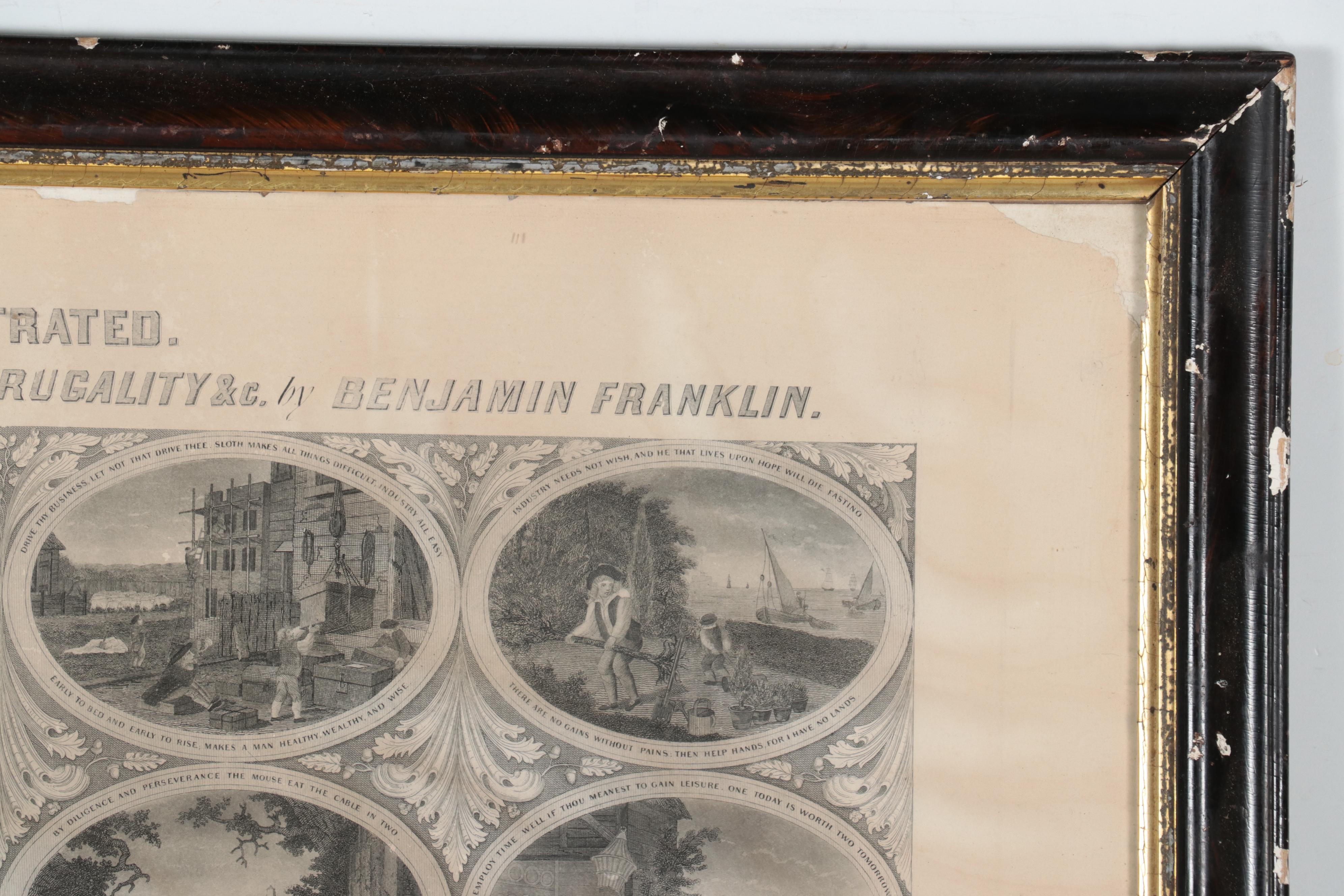 Engraving After Oliver Pelton of Poor Richard Illustrated