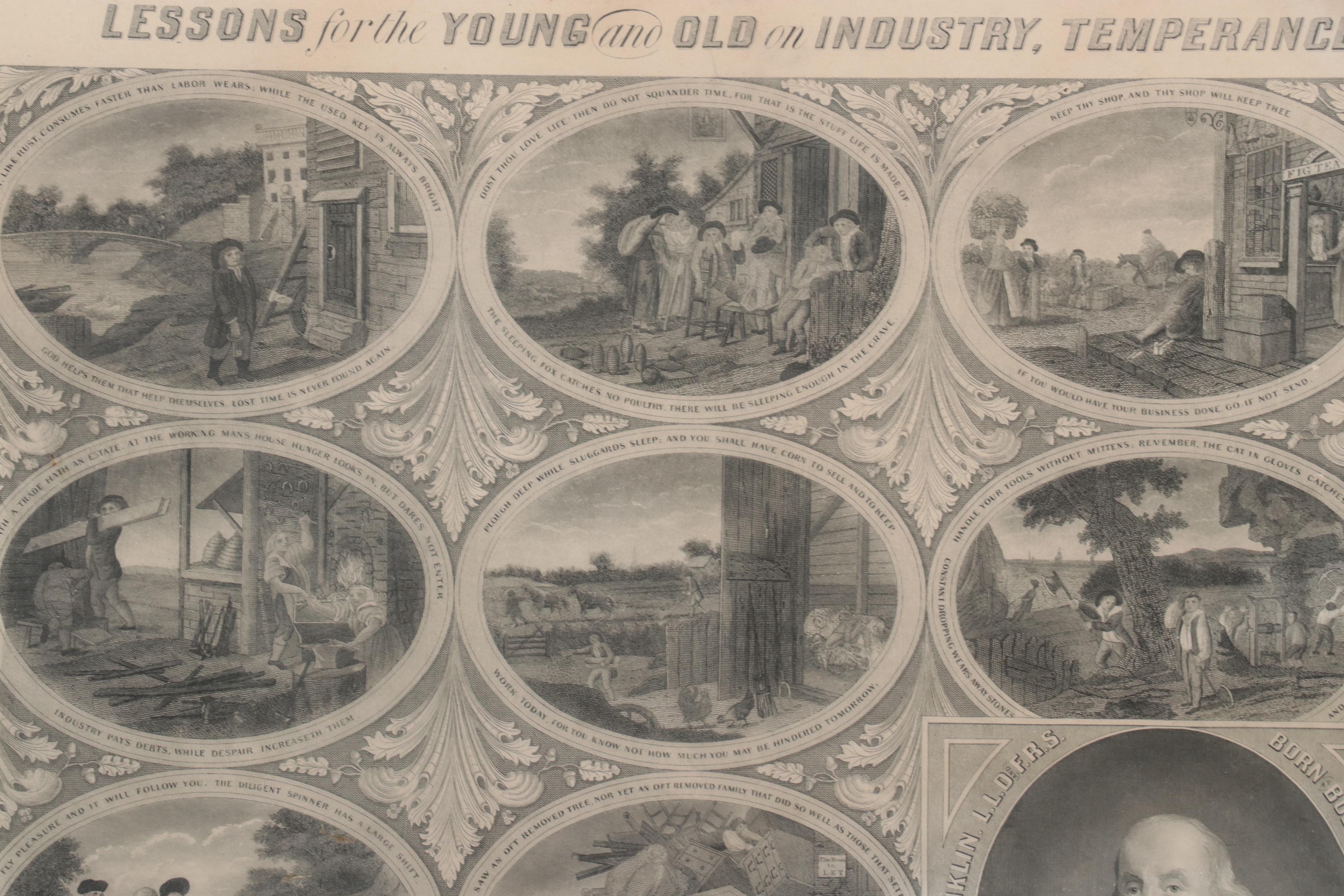 Engraving After Oliver Pelton of Poor Richard Illustrated