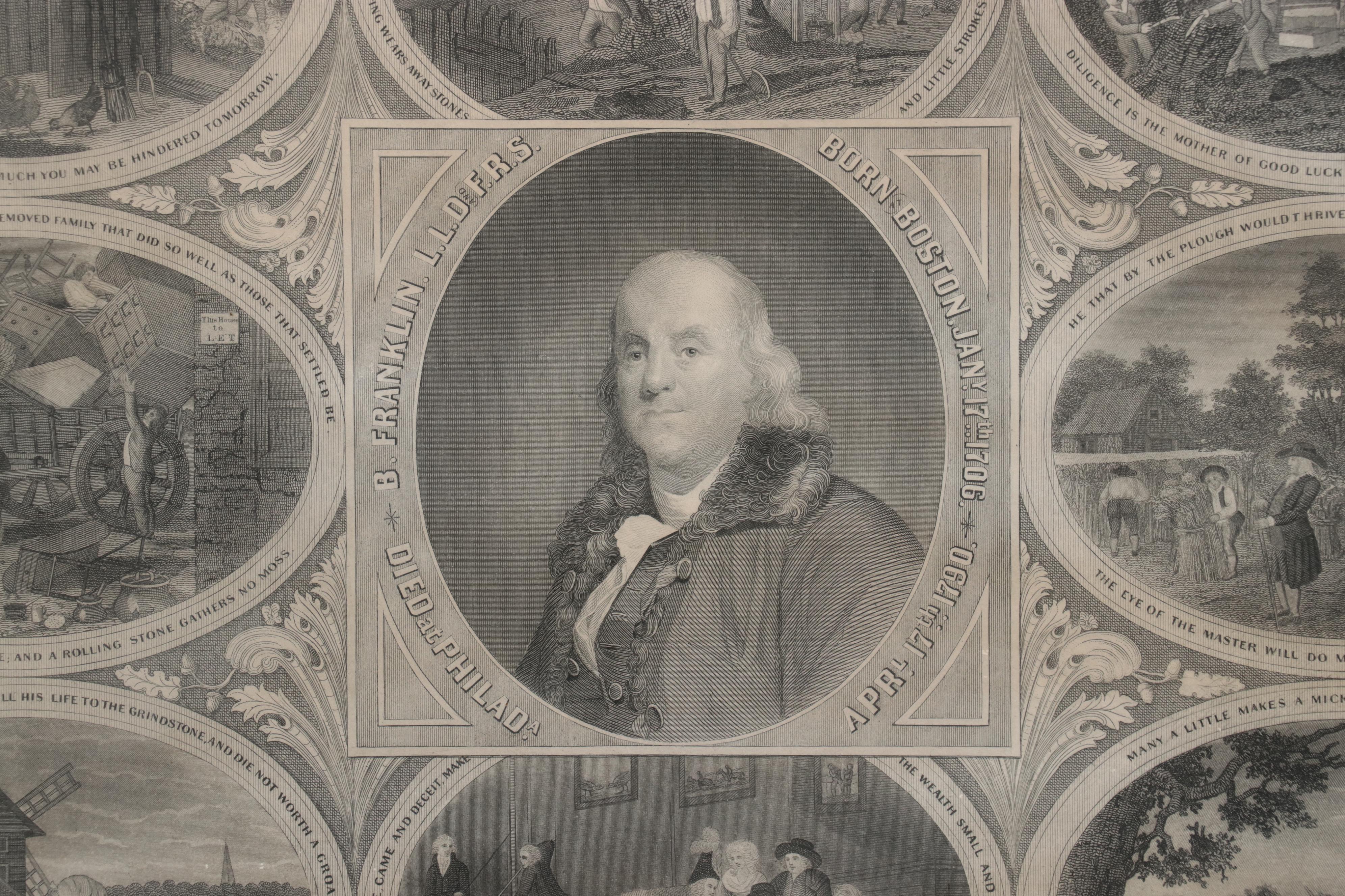 Engraving After Oliver Pelton of Poor Richard Illustrated