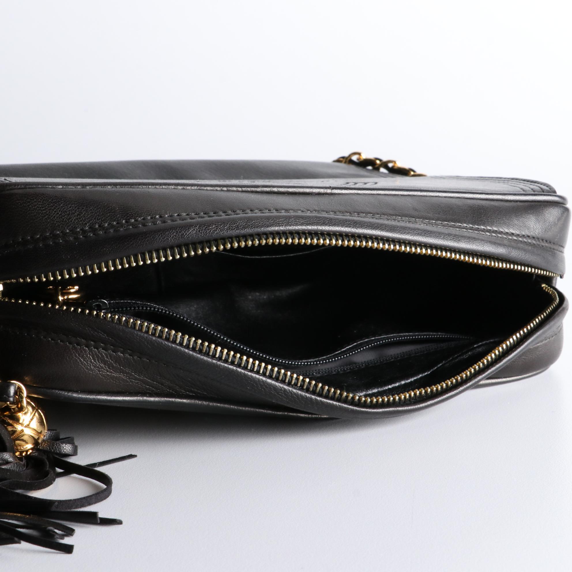 Chanel CC Camera Bag with Tassel in Lambskin with Box EBTH