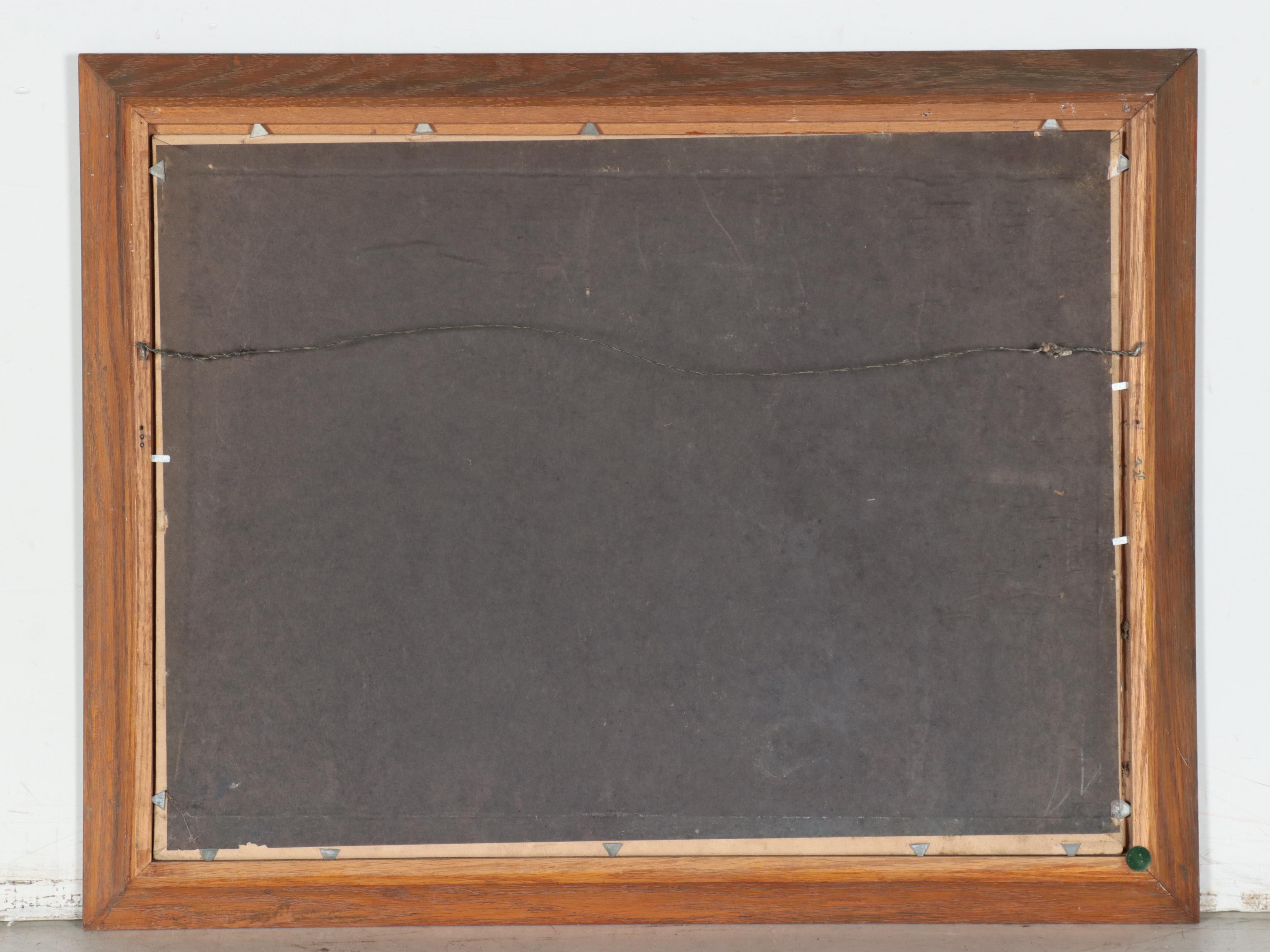 Maritime Oil Painting of Sailing Ship, Circa 1970