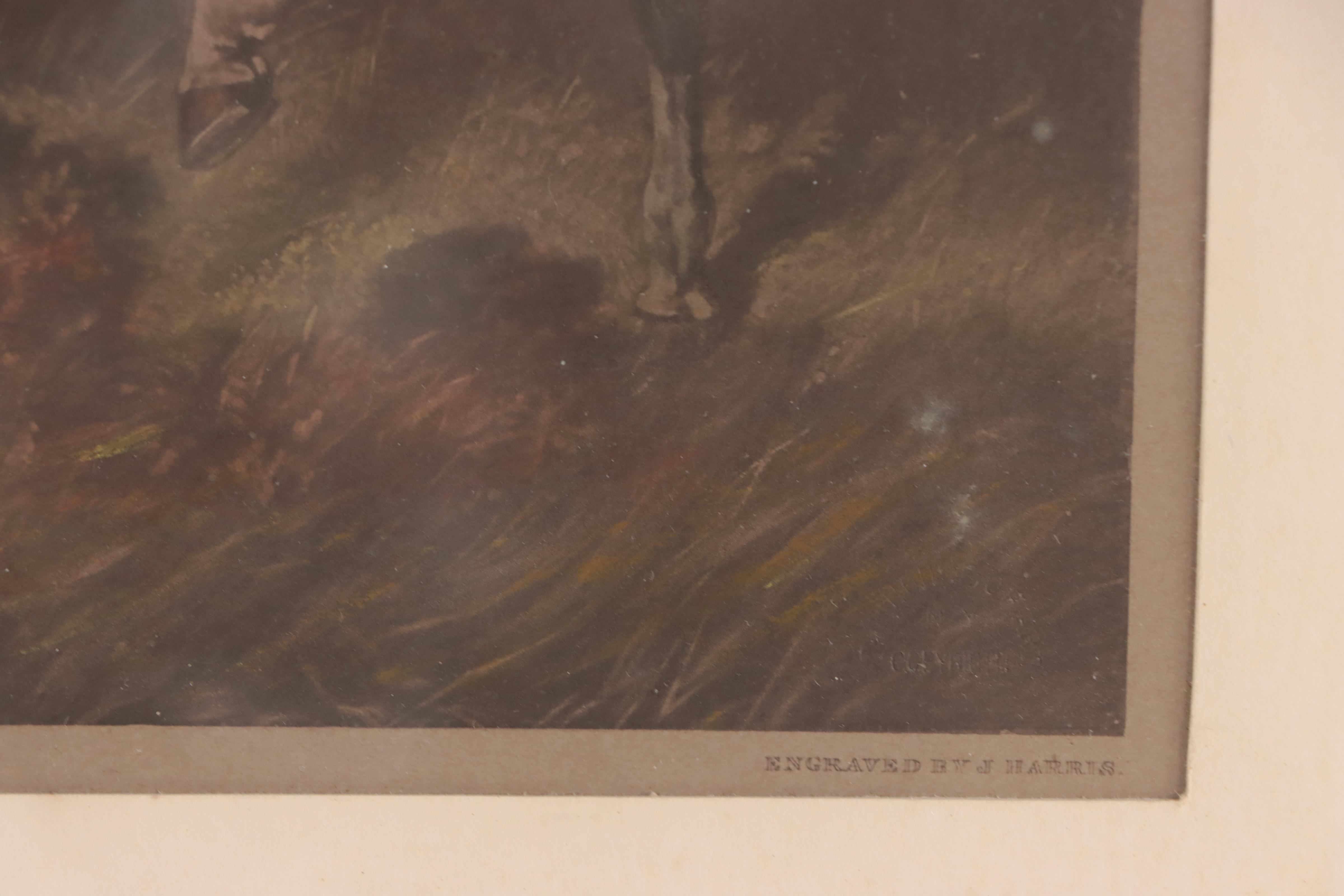 Hand-Colored Photogravure After John F. Herring "Breaking Cover," 1867