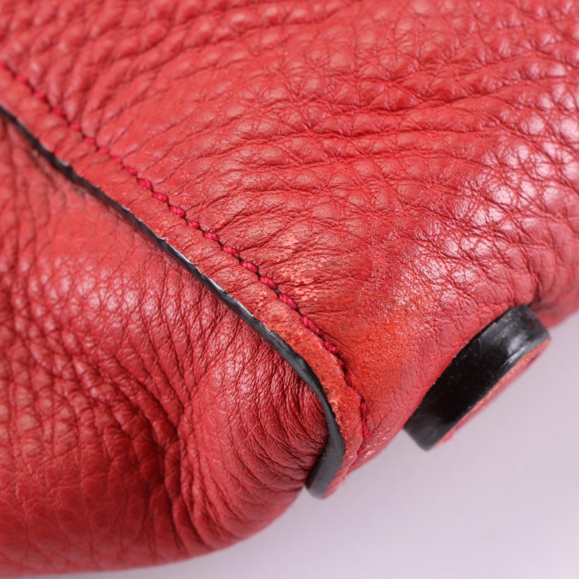 Prada Tote in Red Vitello Daino Leather