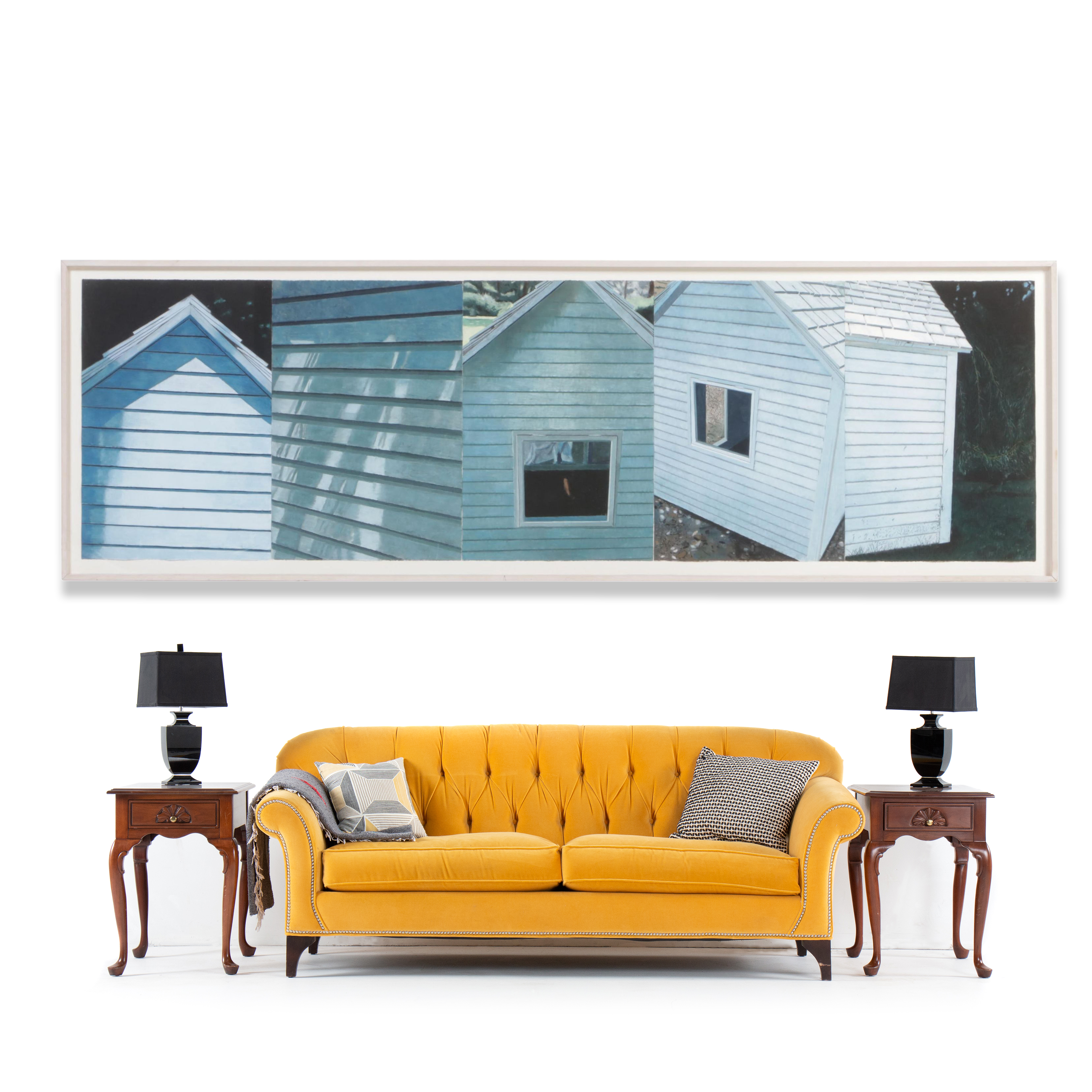 Jennifer Bartlett Large-Scale Pastel Polyptych "Old House Lane #34," 1987