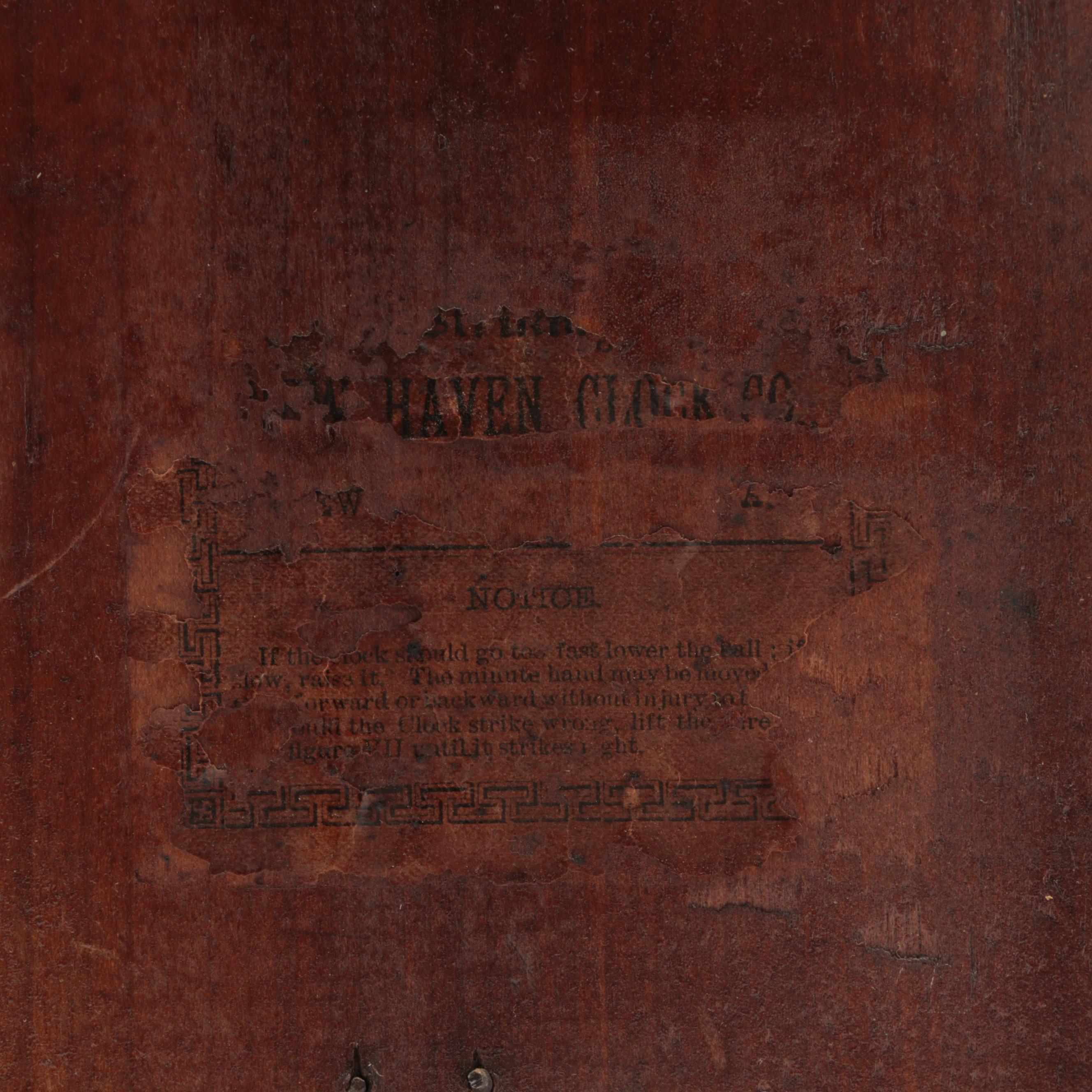 New Haven Clock Co. Pressed Oak Gingerbread Mantel Clock, Late 19th/ Early 20th