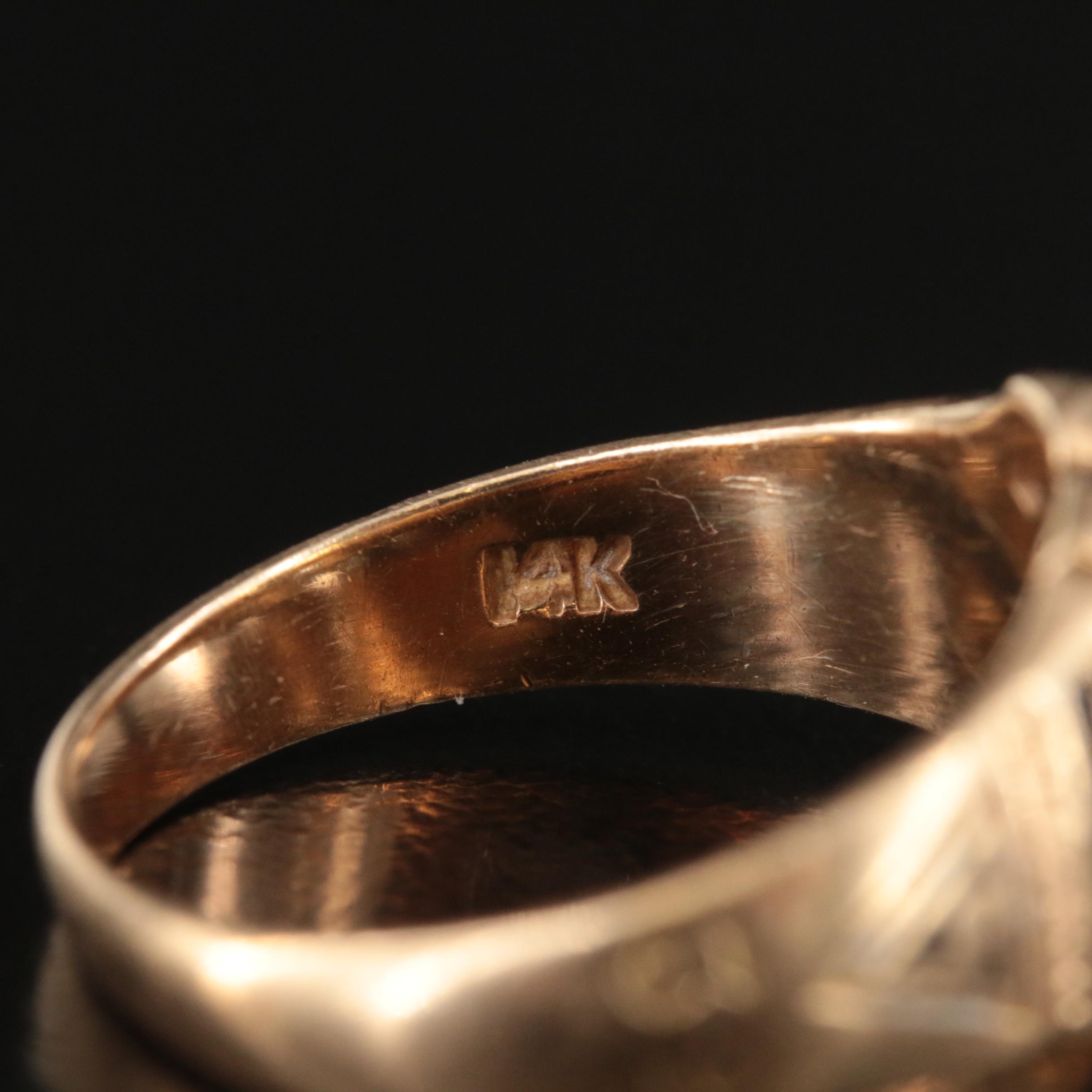 14K Diamond and Enamel Masonic Scottish Rite Ring