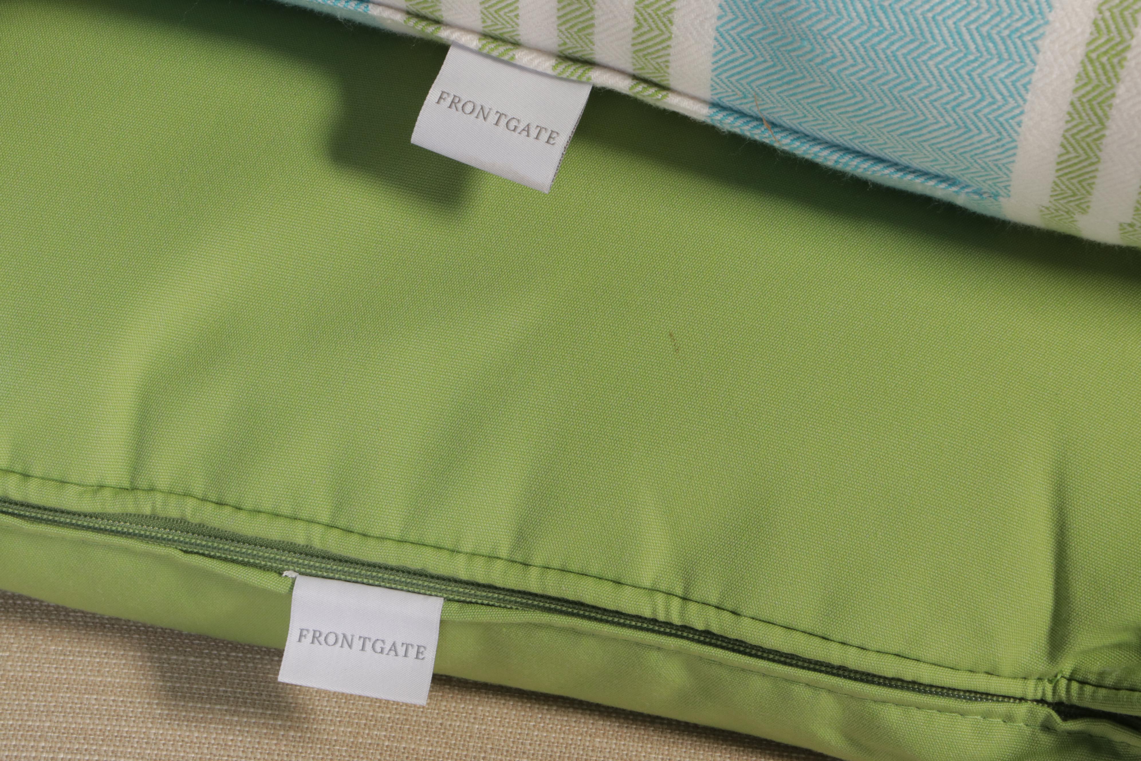 Frontgate "Hampton" Resin Wicker Patio Sofa in Driftwood Finish