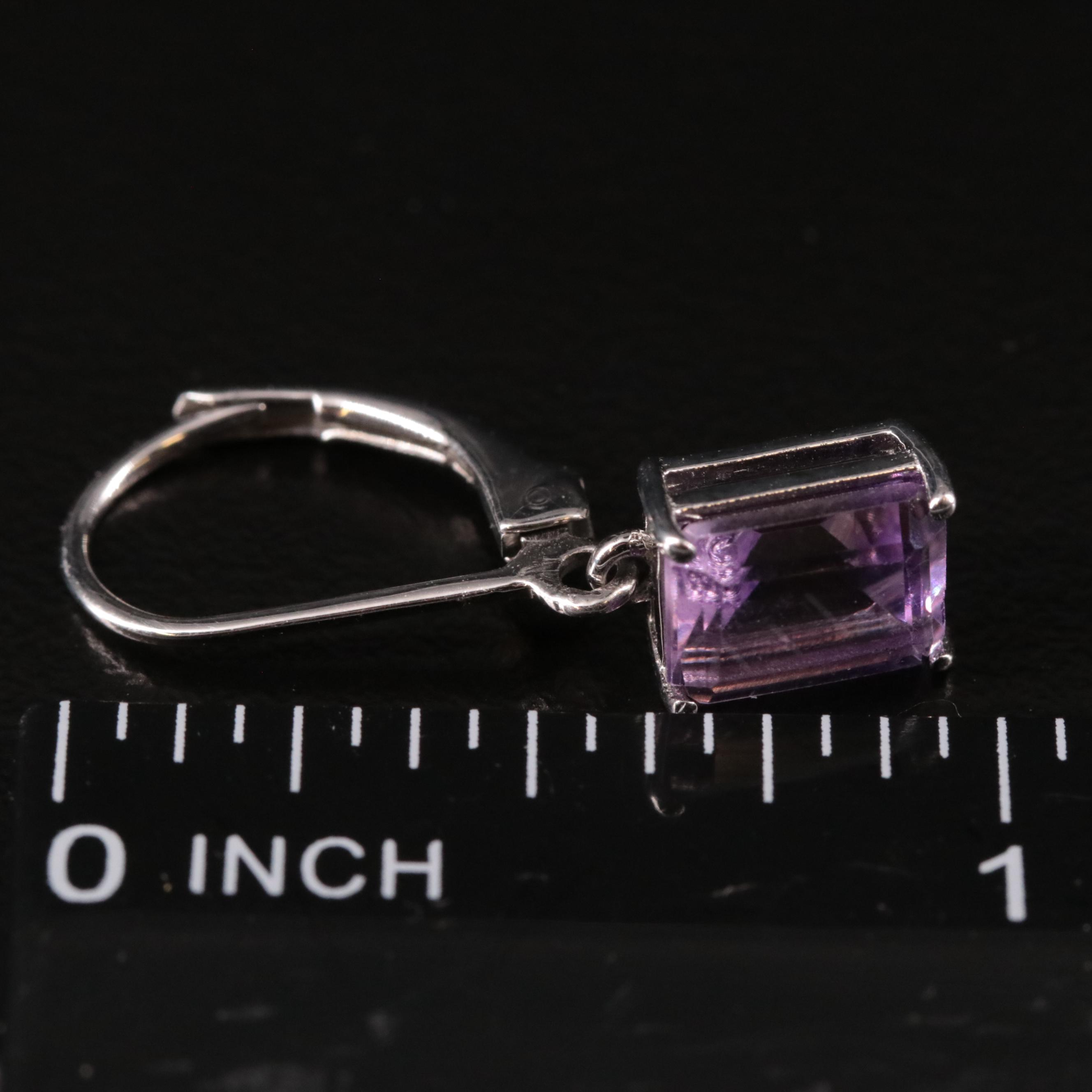 Sterling Amethyst Drop Earrings