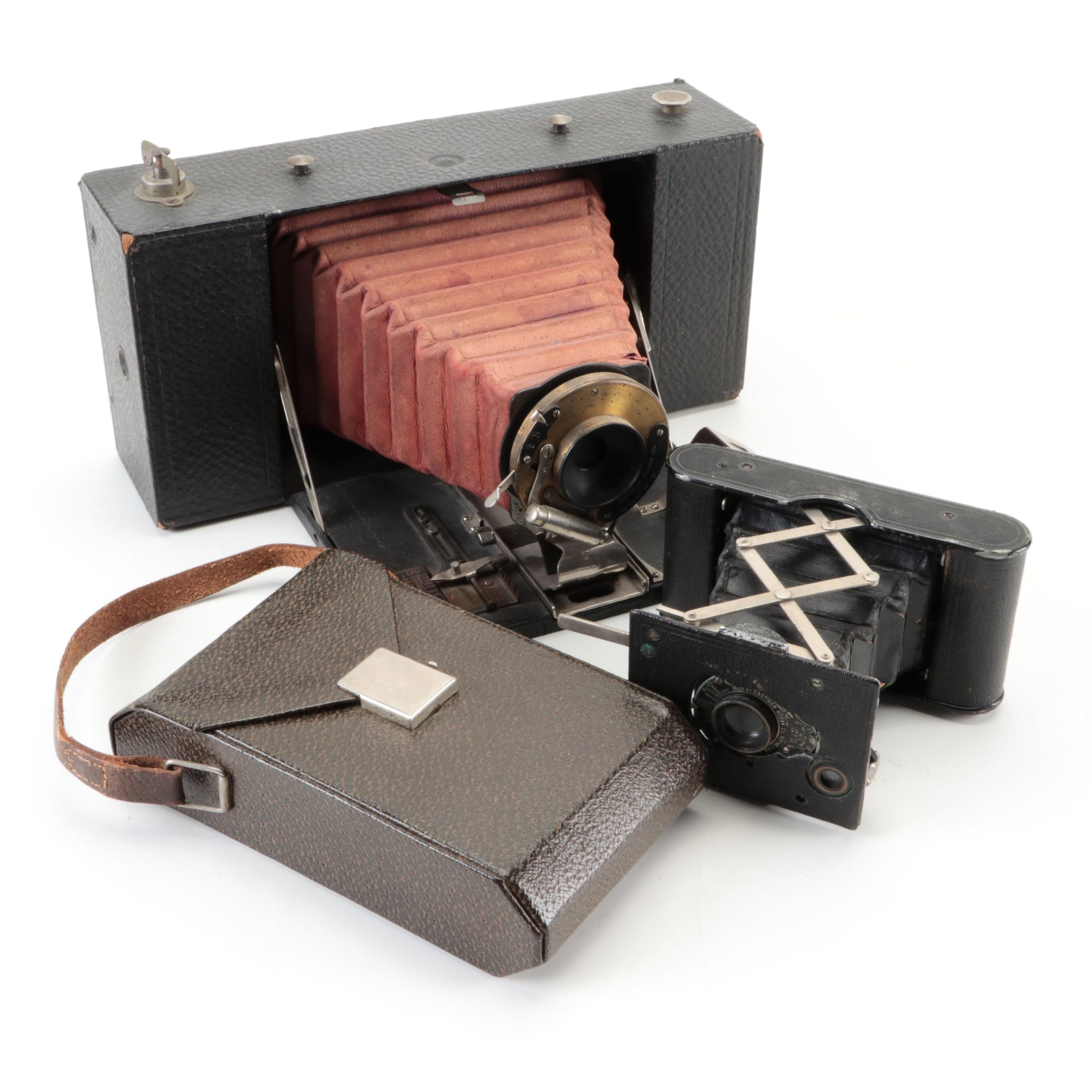 Two Eastman Kodak Co. Folding Box Camera, Early 20th Century