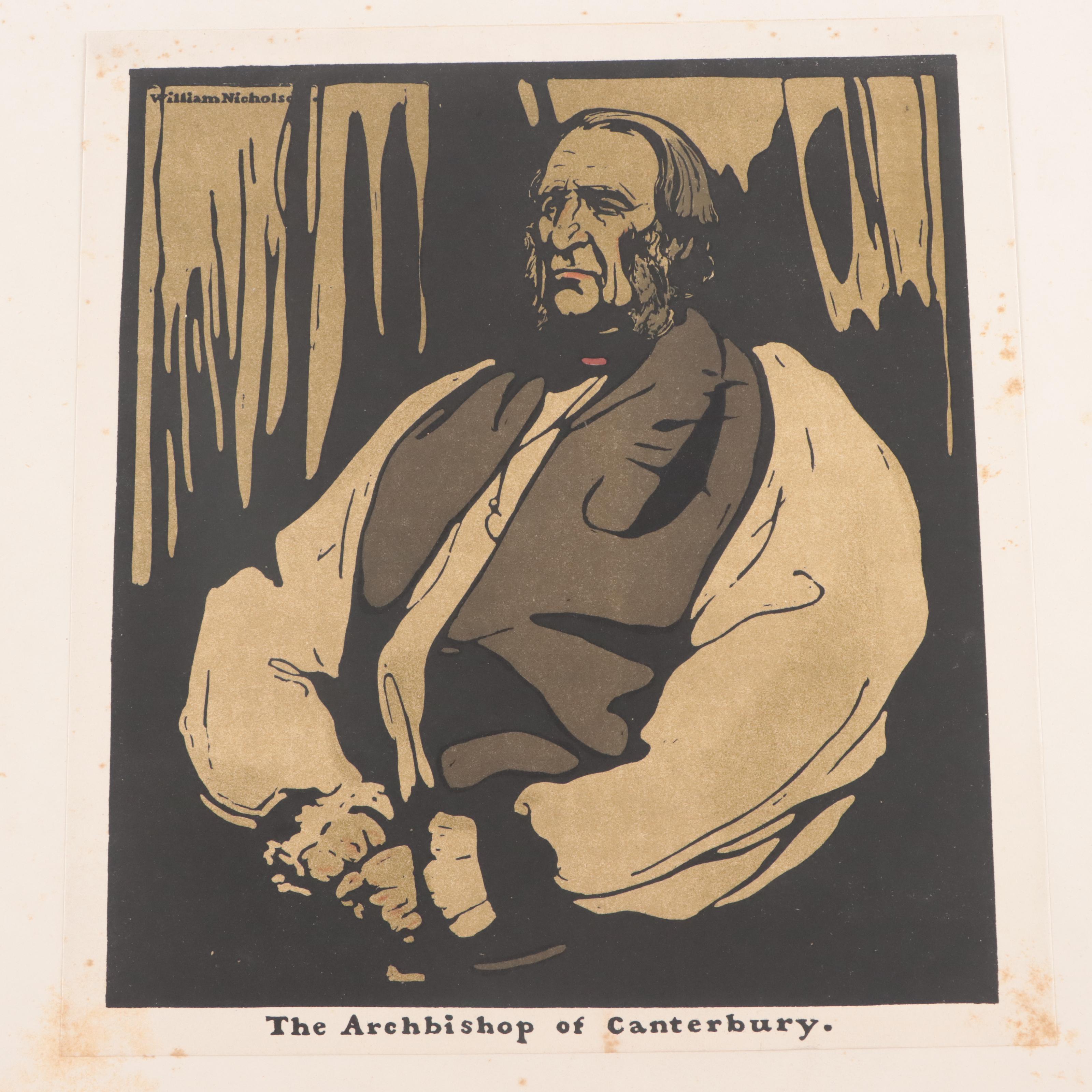 Lithographic Folio After William Nicholson Woodcuts "Twelve Portraits"