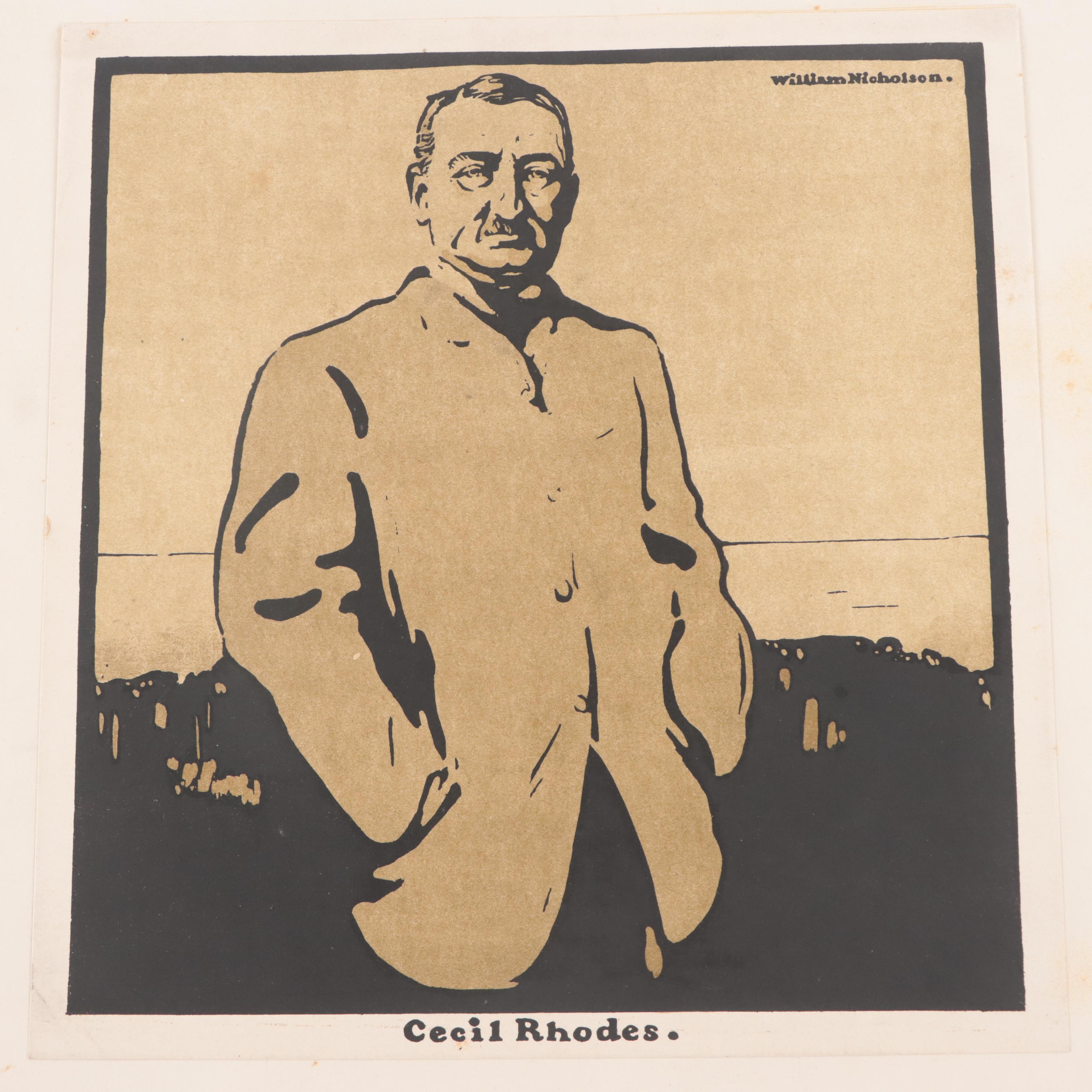 Lithographic Folio After William Nicholson Woodcuts "Twelve Portraits"