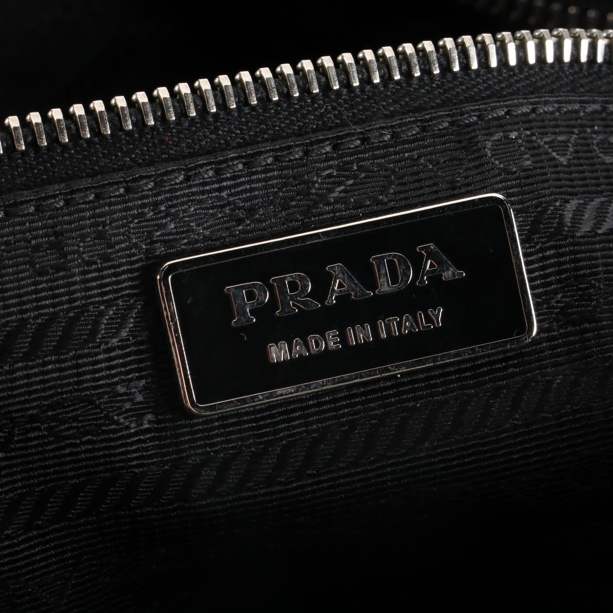Prada Buckle Vitello Daino Leather Shoulder Bag