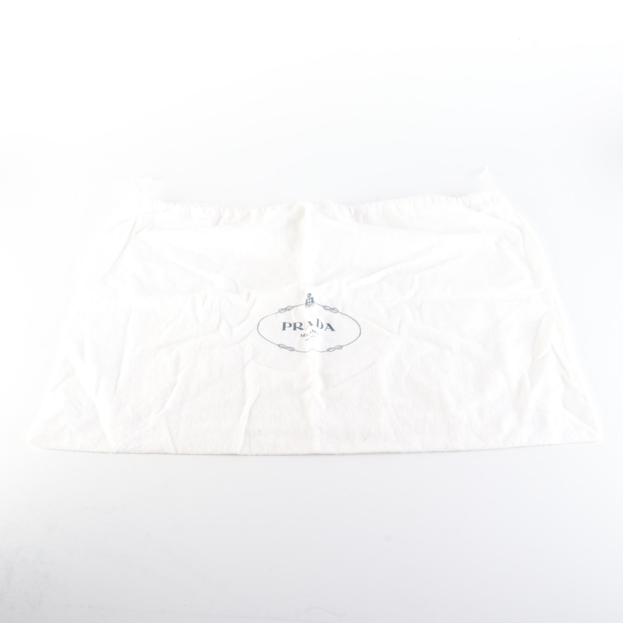 Prada Buckle Vitello Daino Leather Shoulder Bag