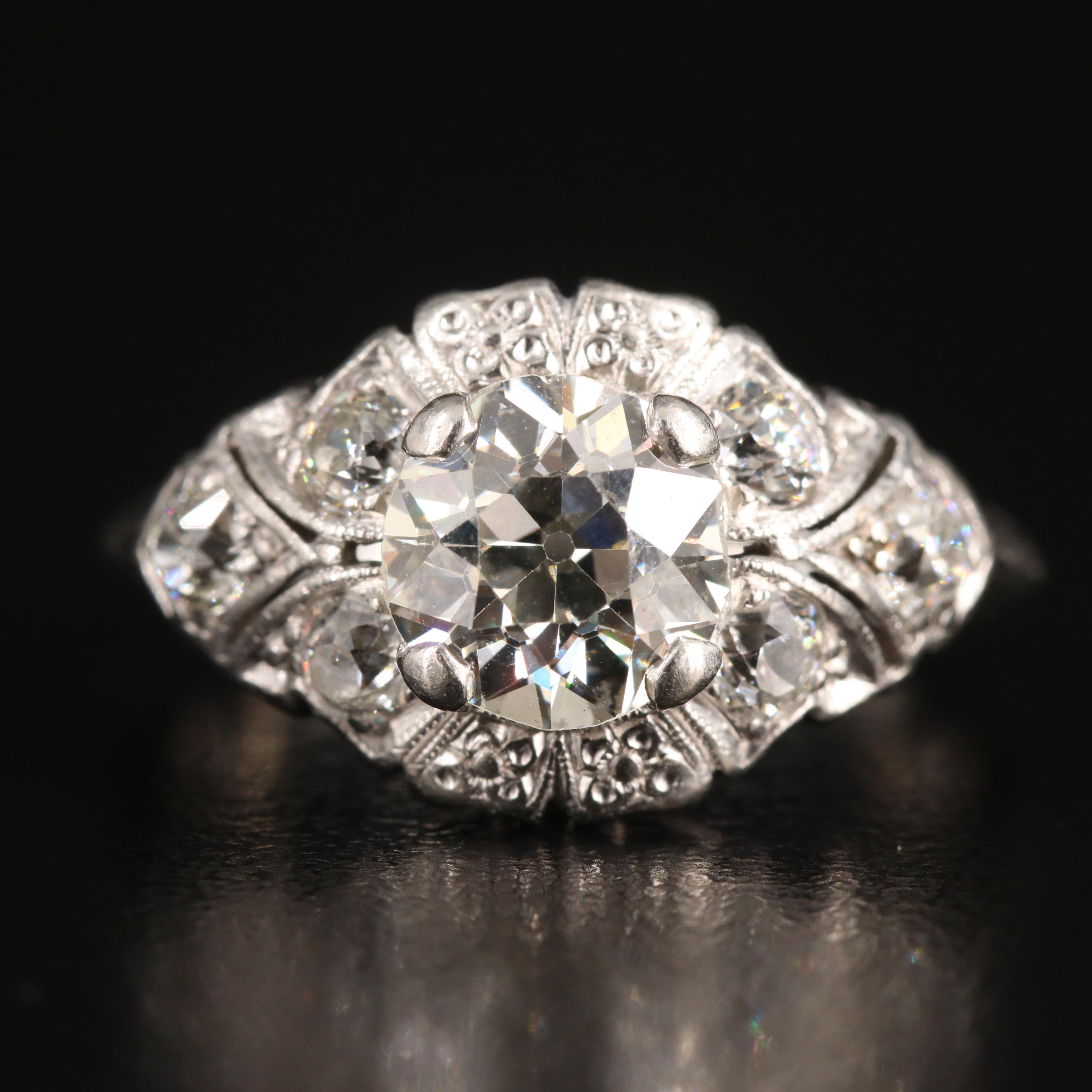 1930s Platinum 2.19 CTW Diamond Ring
