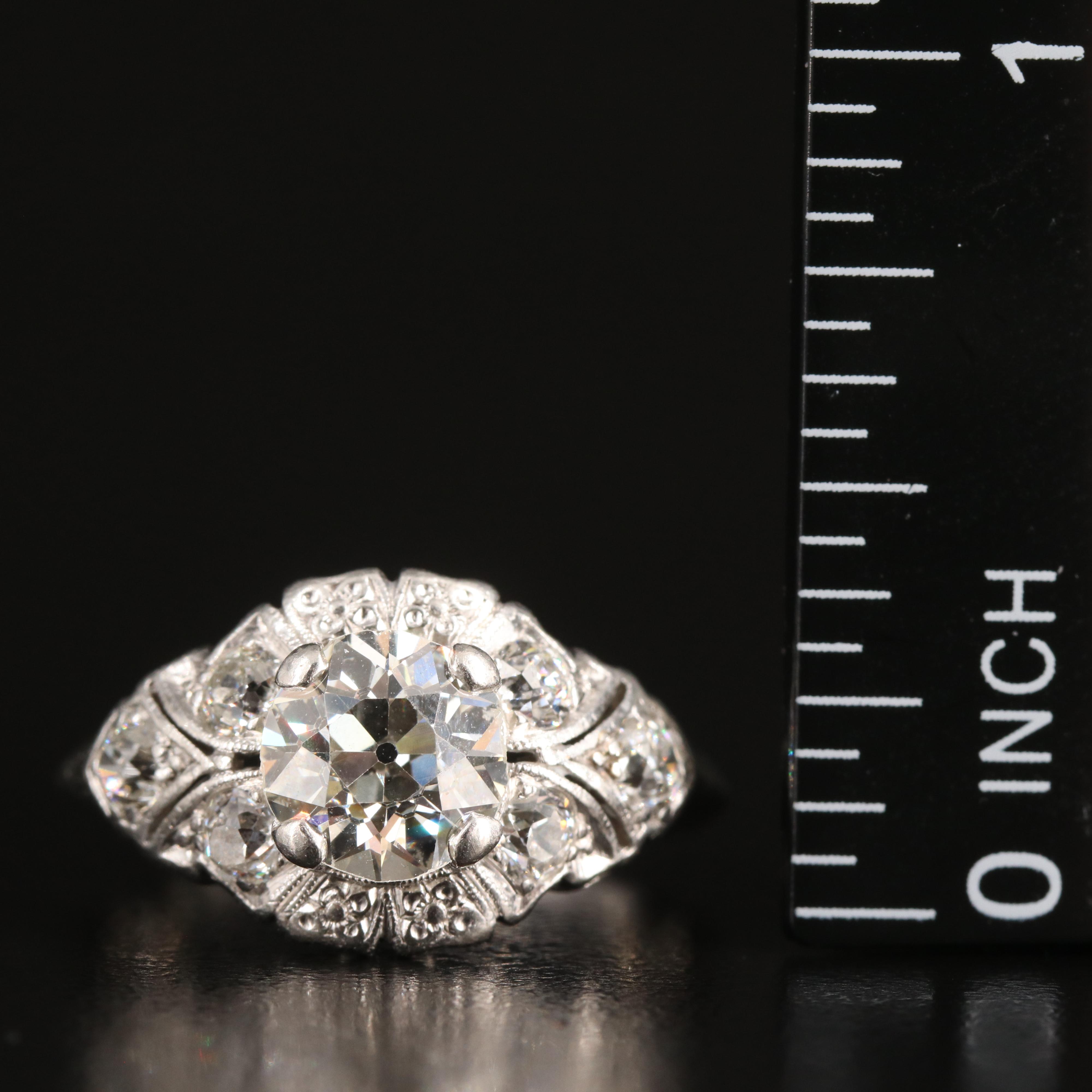 1930s Platinum 2.19 CTW Diamond Ring