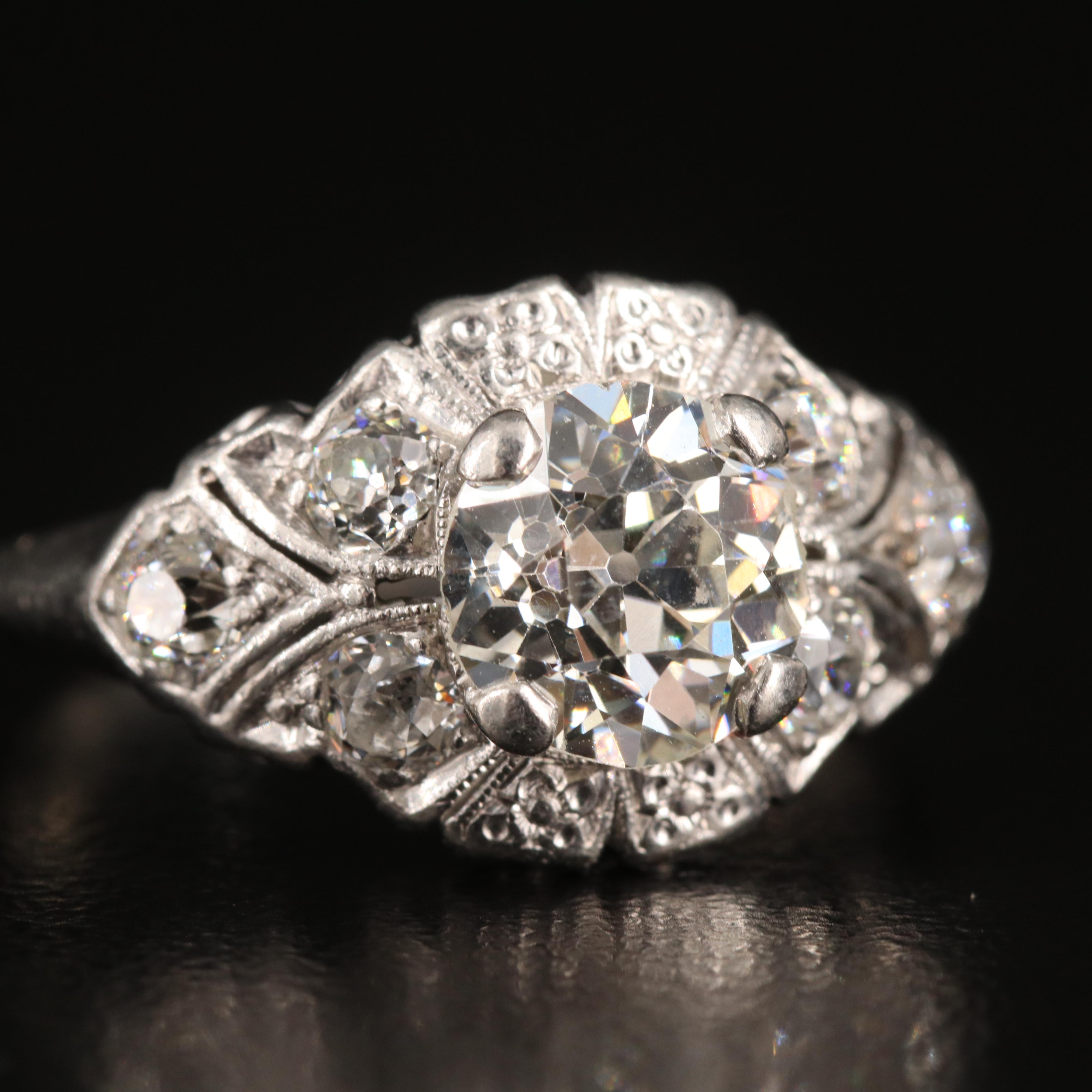1930s Platinum 2.19 CTW Diamond Ring