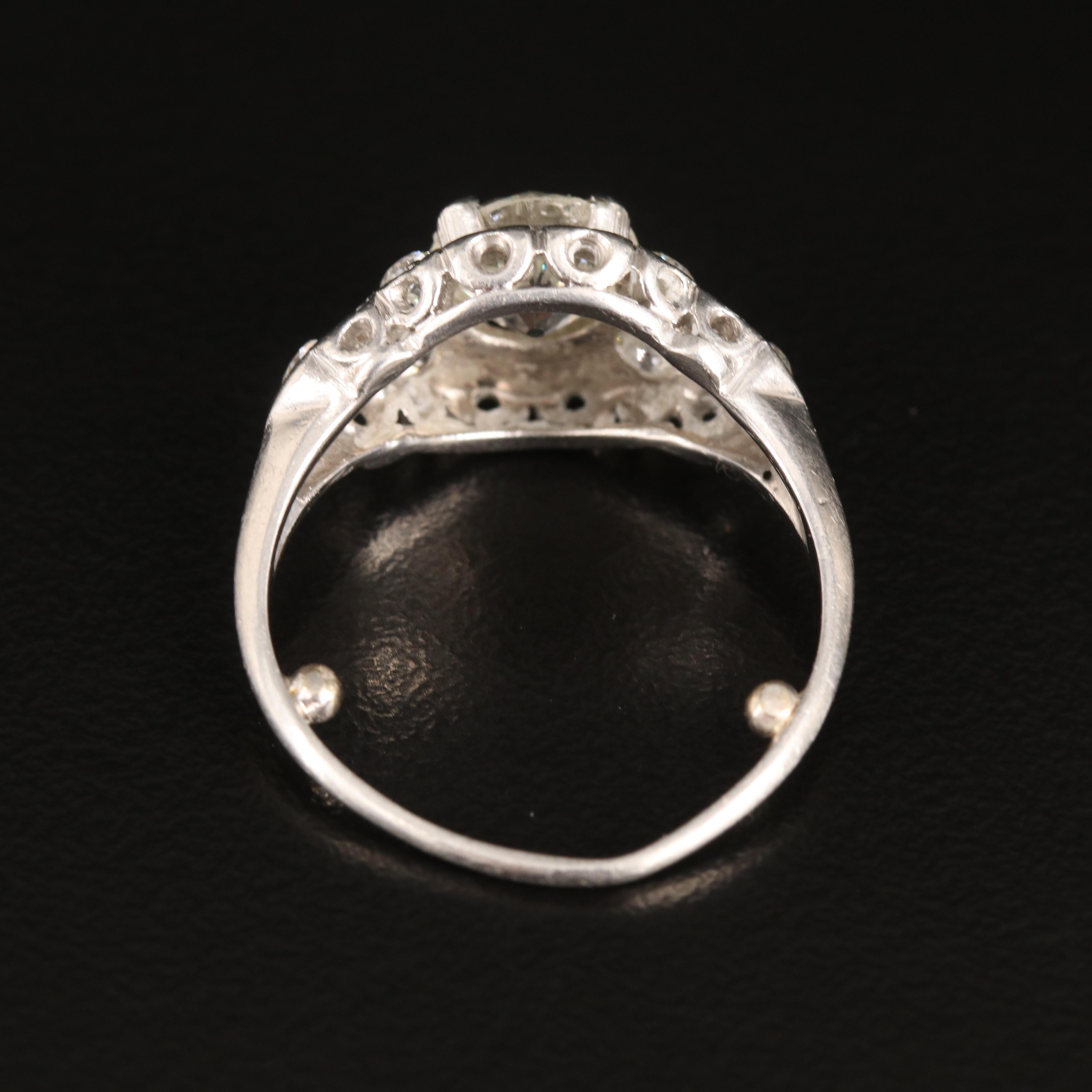 1930s Platinum 2.19 CTW Diamond Ring