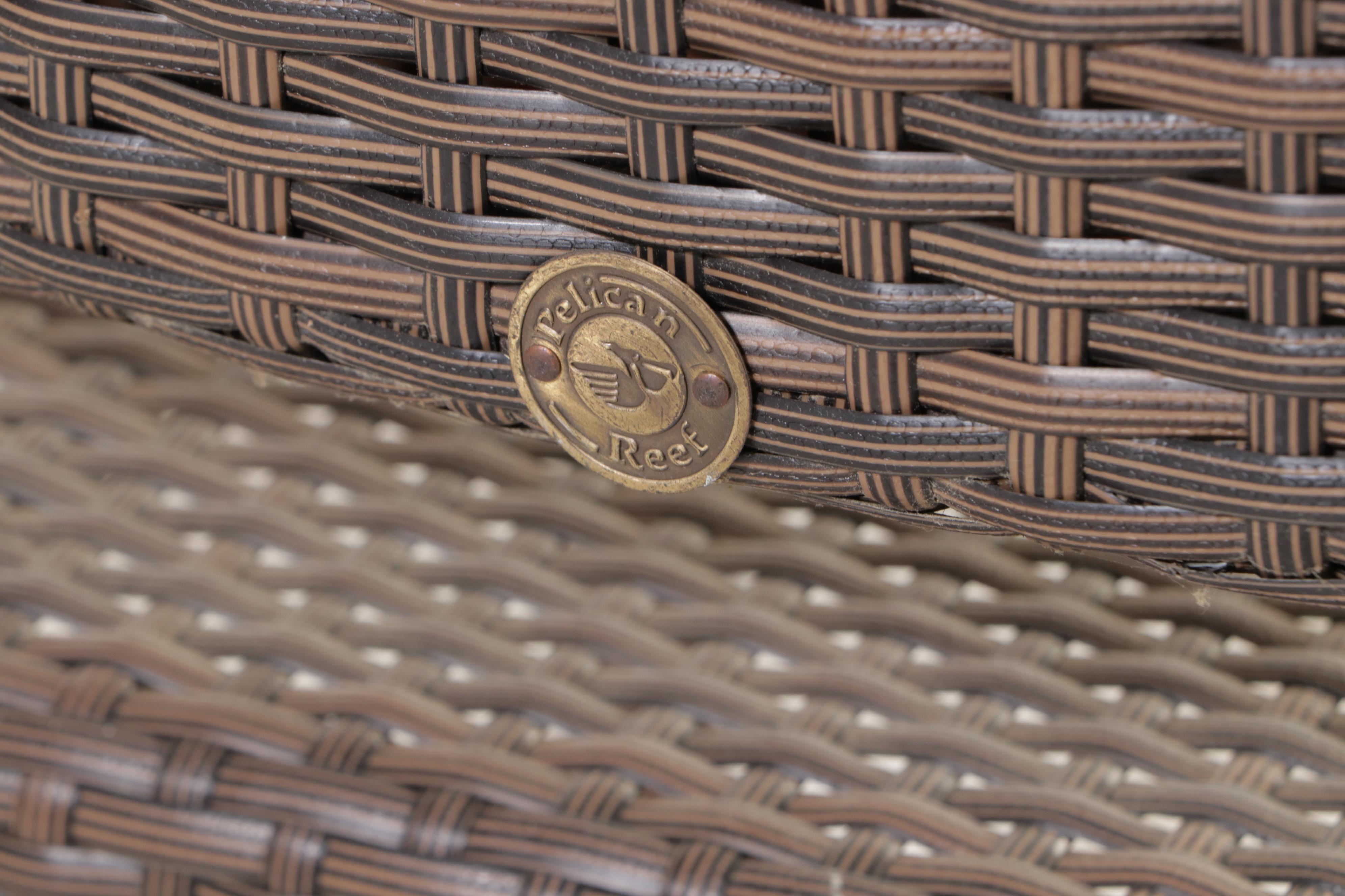 Three-Piece Pelican Reef Resin Wicker and Aluminum Patio Bistro Set