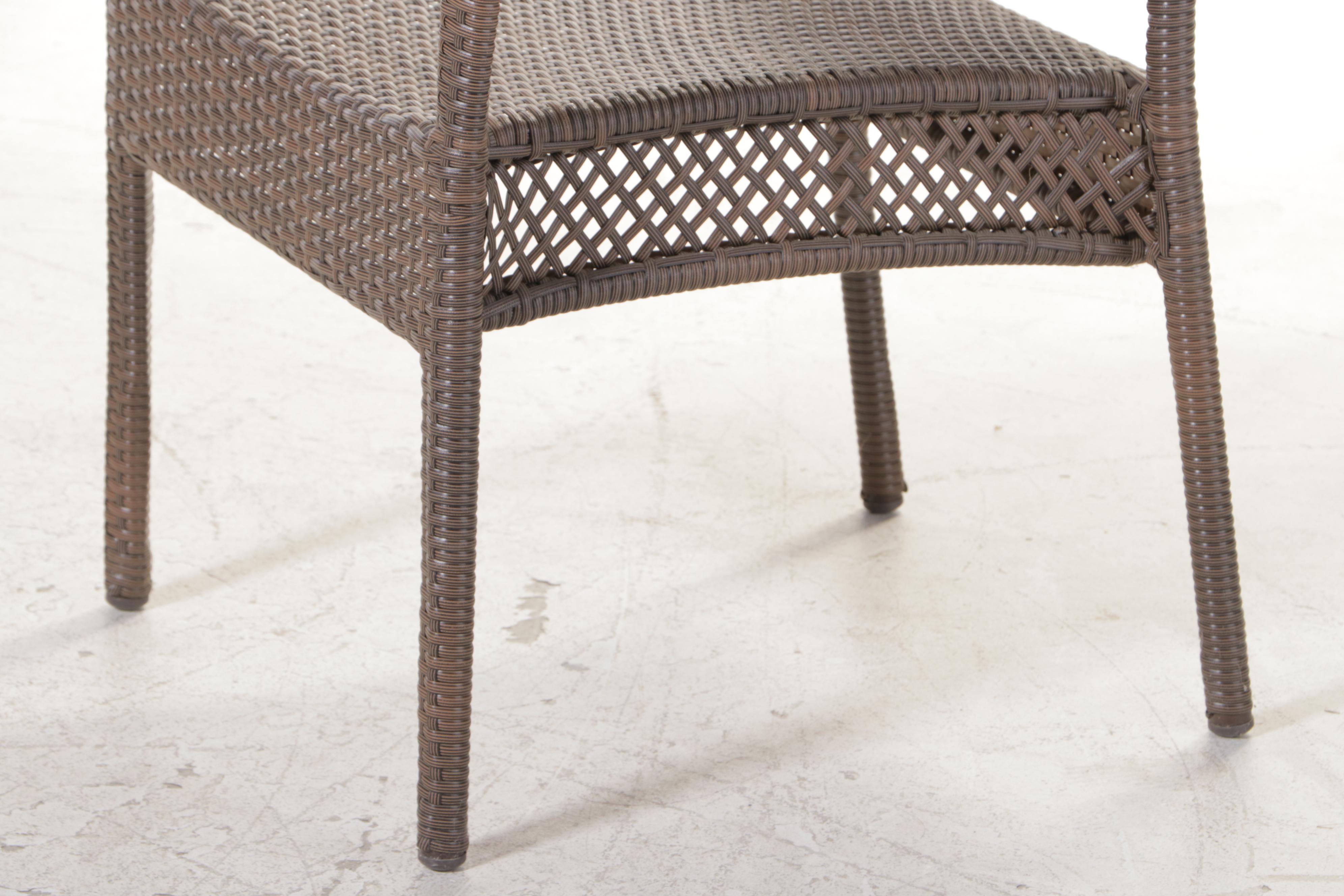 Three-Piece Pelican Reef Resin Wicker and Aluminum Patio Bistro Set