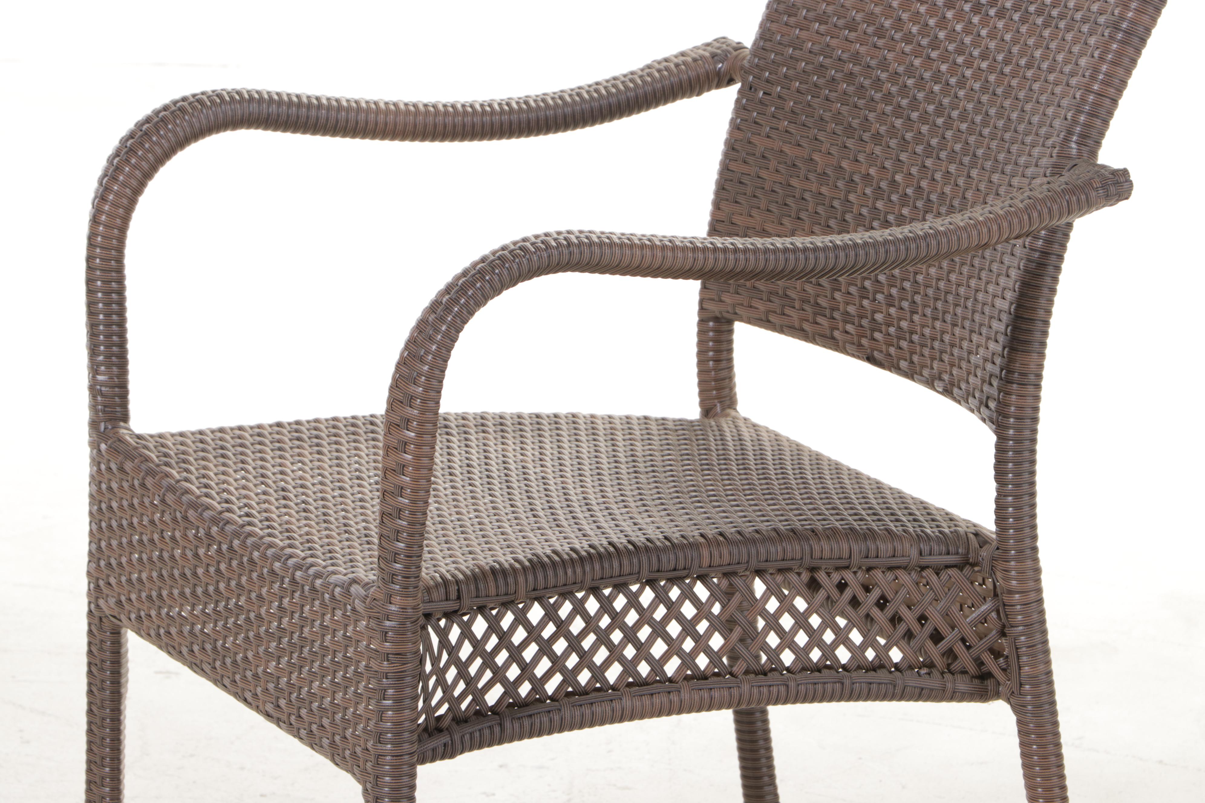Three-Piece Pelican Reef Resin Wicker and Aluminum Patio Bistro Set